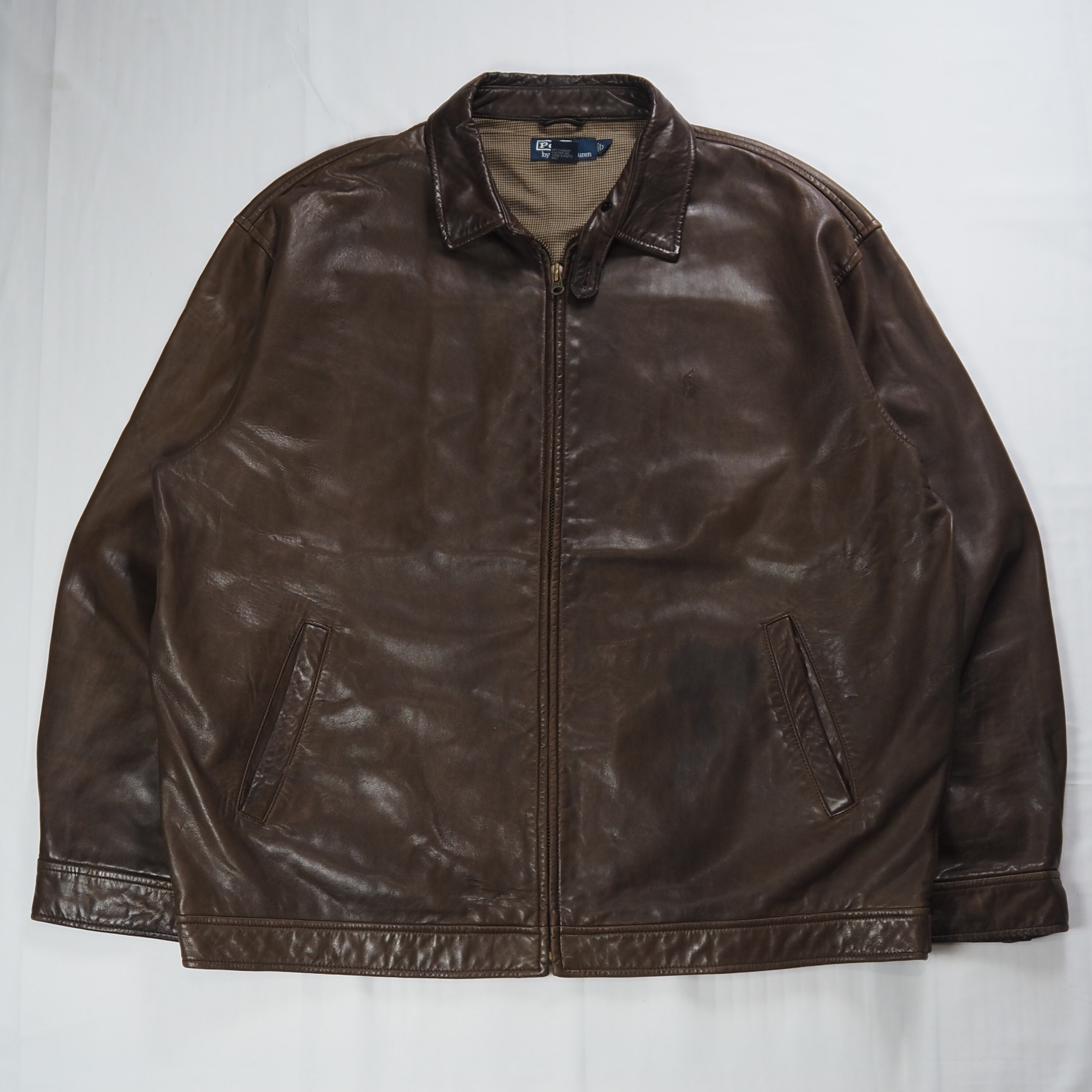 【9/23 20:00入荷】90's Ralph Lauren ラムレザージャケット XXL