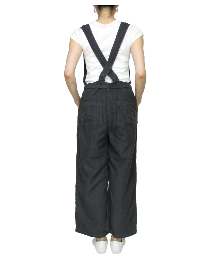 FS linen V-neck salopette - 画像4
