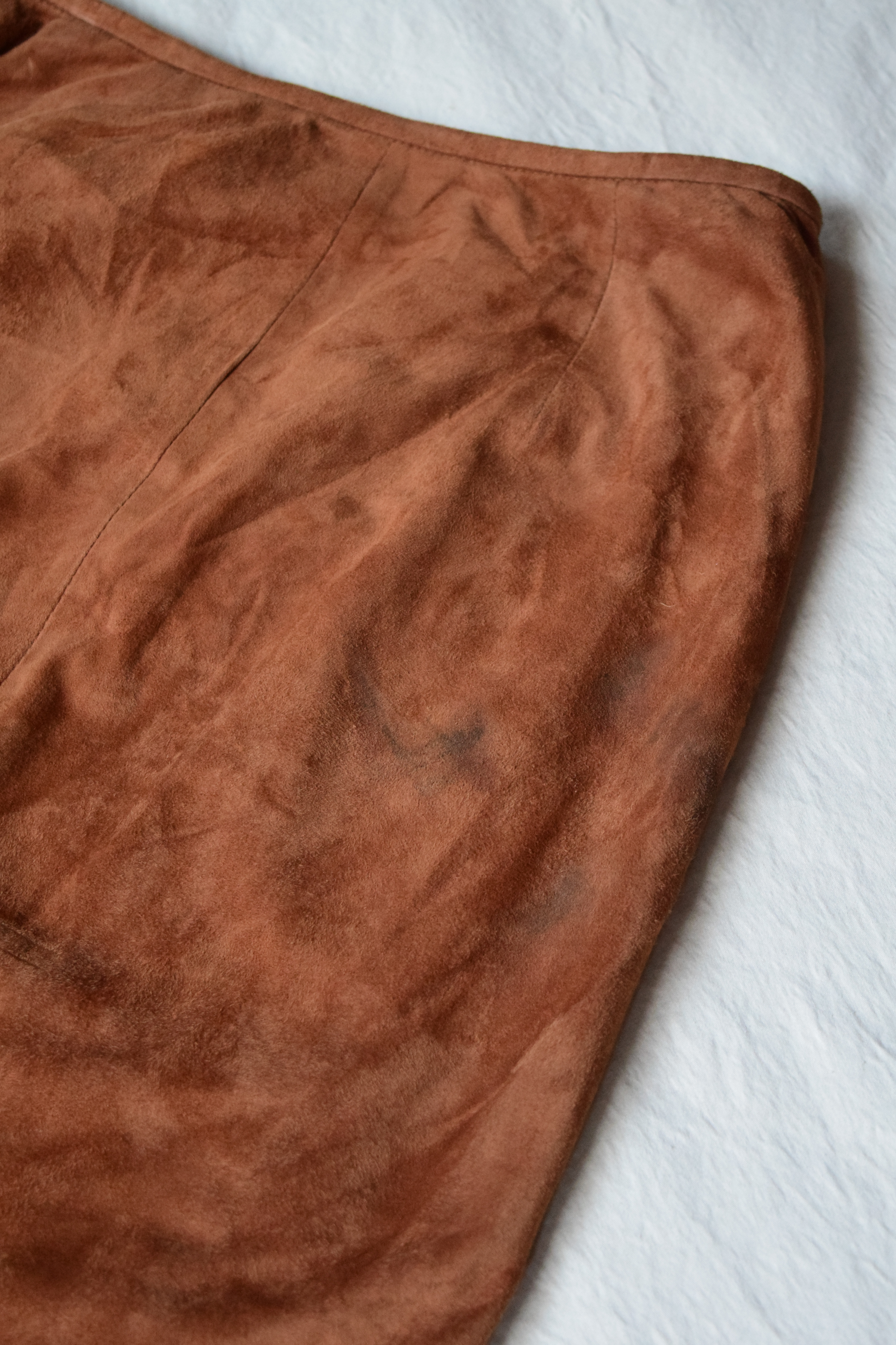 vintage suede wrap skirt の画像 11