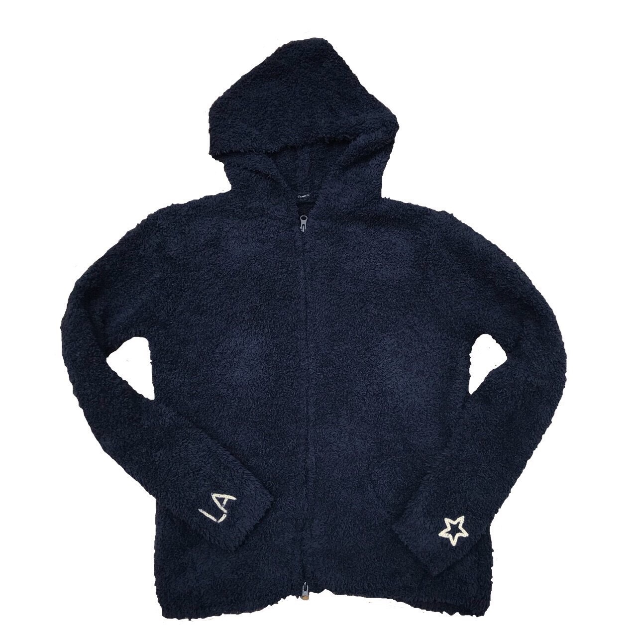 blue fluffy hoodie