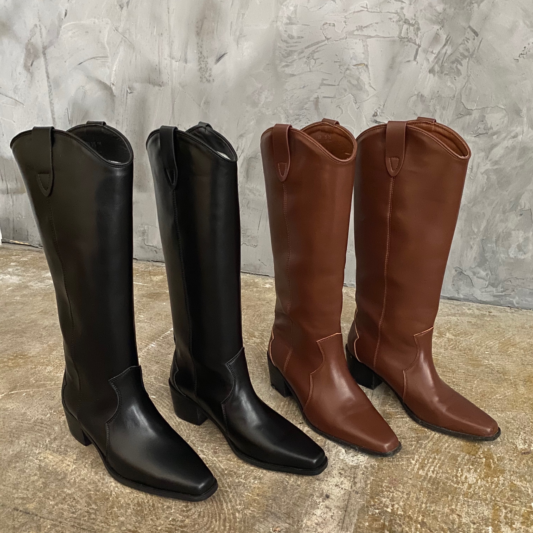 レザーロングブーツ 2color Primaras