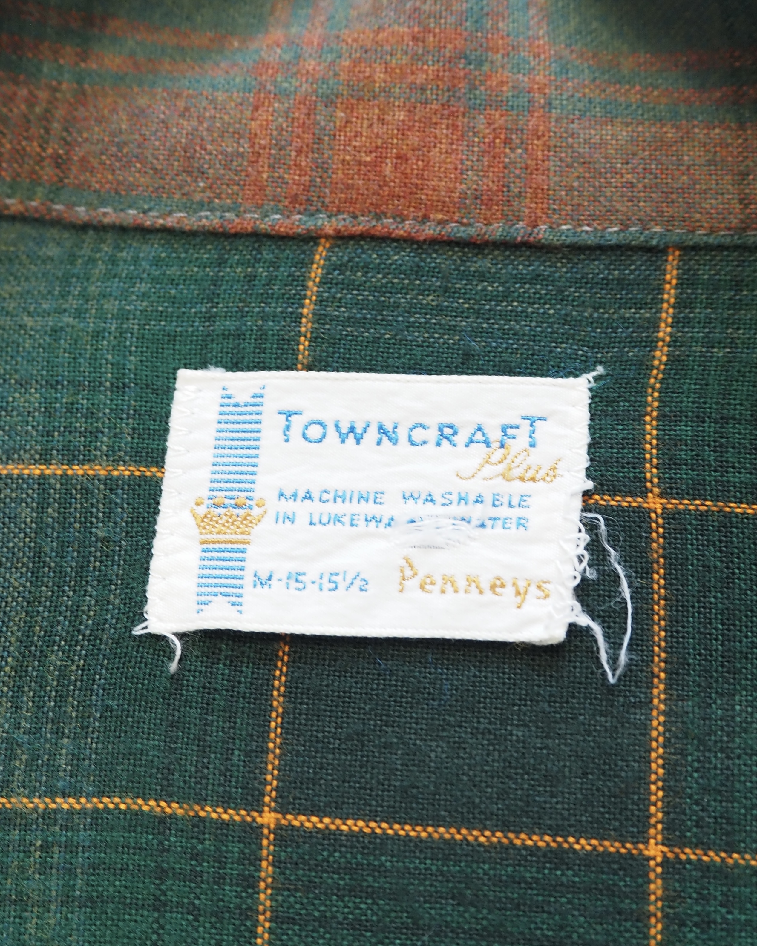 70’s Towncraft レーヨンシャツ オンブレ グリーン の画像 11