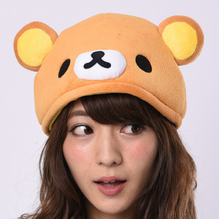 リラックマ 被り物 かぶりもの 被りもの キャラクター グッズ かわいい 可愛い りらっくま なりきり アニメ メンズ レディース 男女兼用 ヘッド 帽子 頭 コスプレ コス コスチューム ハロウィン衣装 仮装 文化祭 忘年会 運動会 安い イベント プレゼント 面白い S Sz