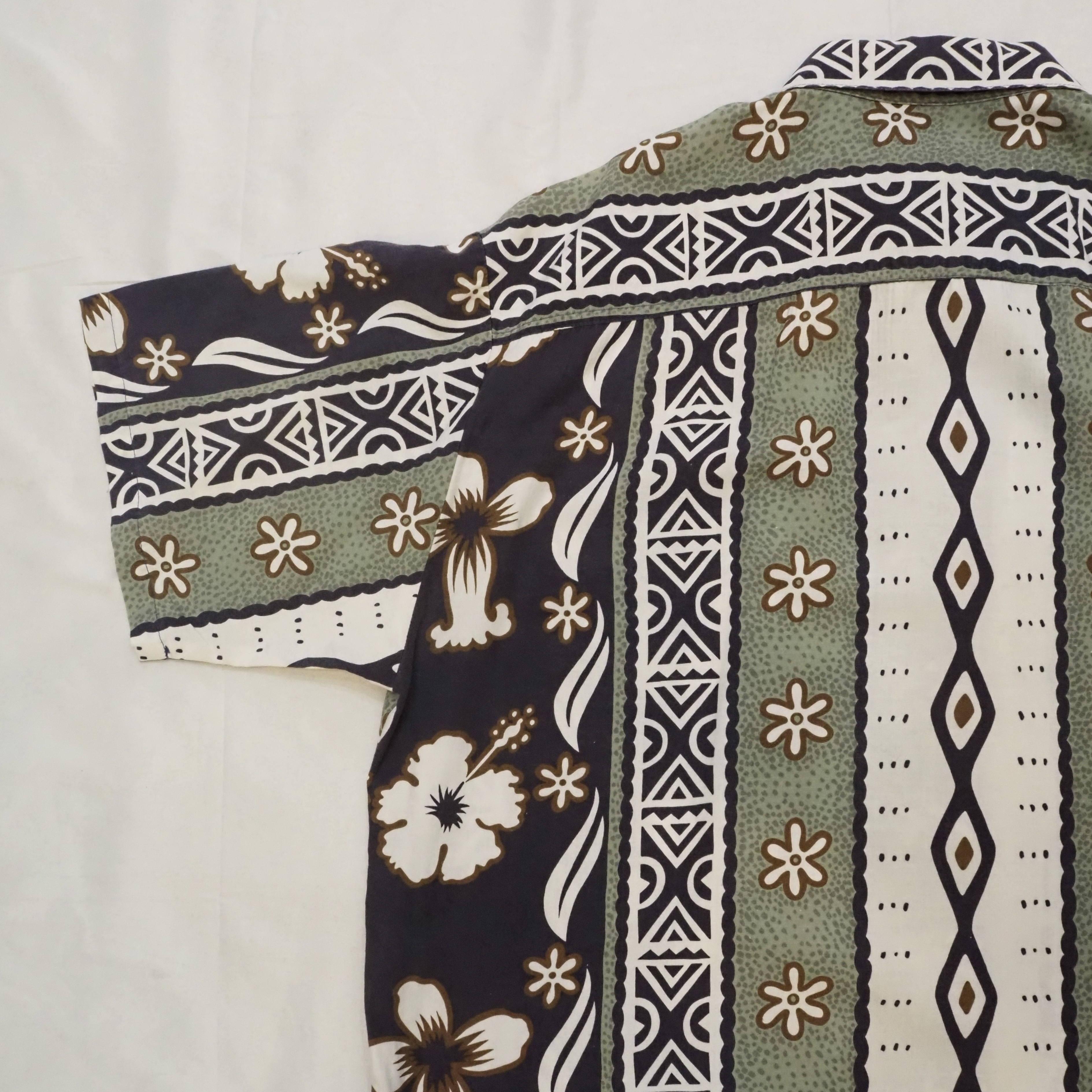 90’s Hawaiian Shirt Size L "Cotton Linen” の画像 11