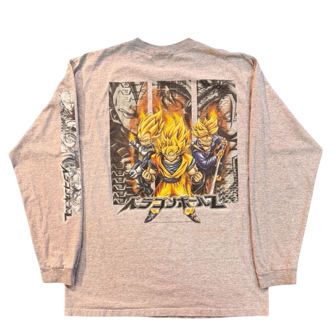 【DRAGON BALL Z】ドラゴンボールZ ロングTシャツ グレー XL
