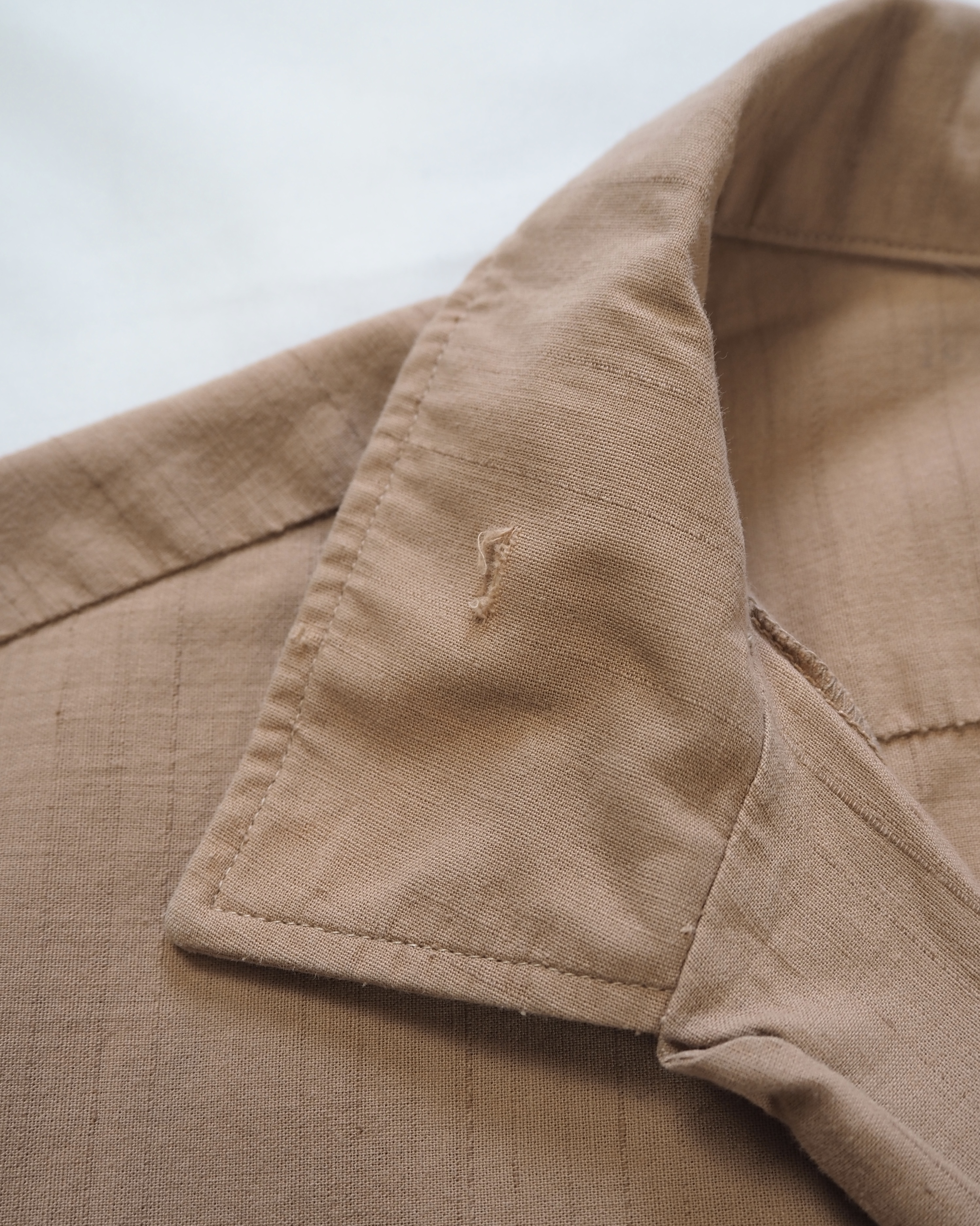 【5/6(水) 20:00入荷】60’s Van Heusen コットンシャツ Lサイズ ブラウン の画像 10