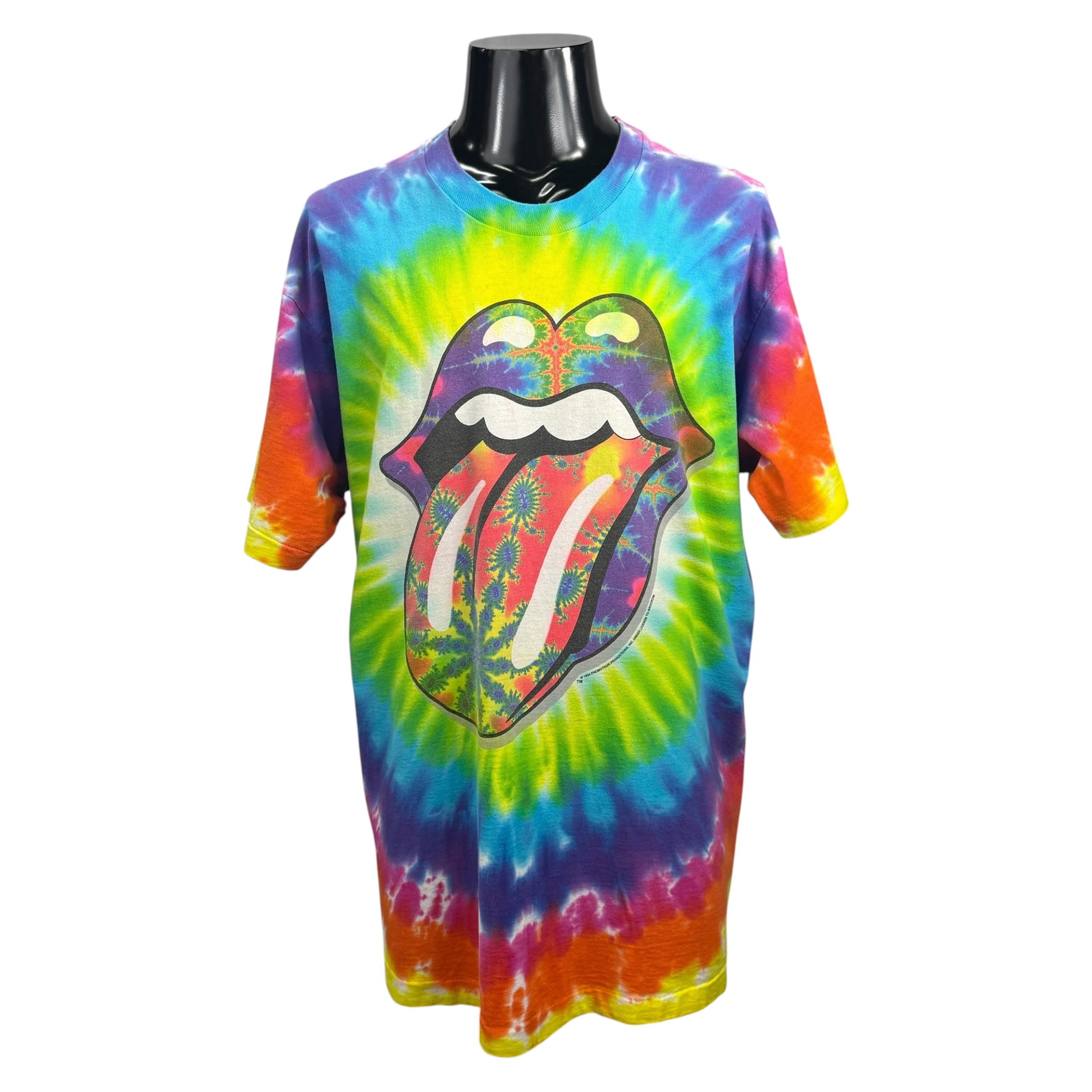 【THE ROLLING STONES】ザ・ローリング・ストーンズ “LIPS & TONGUE TIE-DYE” LIQUID BLUEタ 90’s Vintage Tシャツ