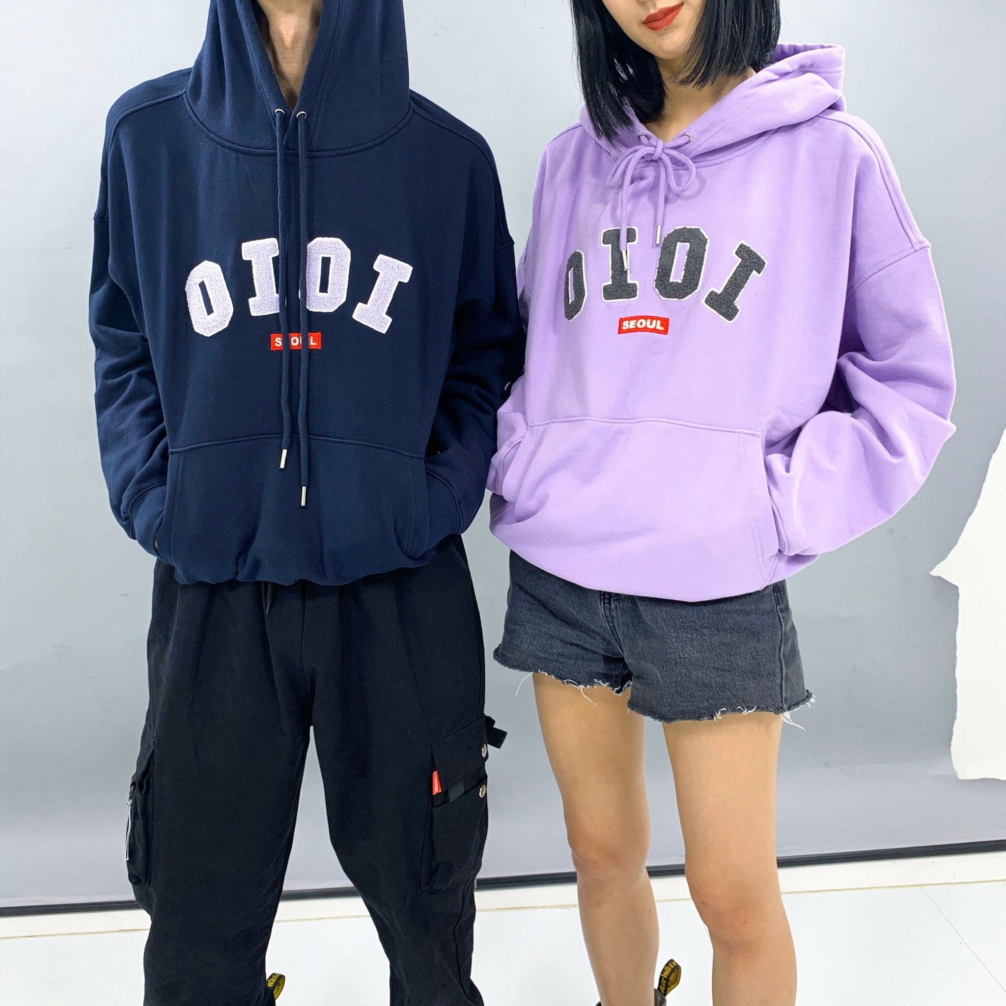 Oioi 19 Signature Hoodie Navy Purple Modep