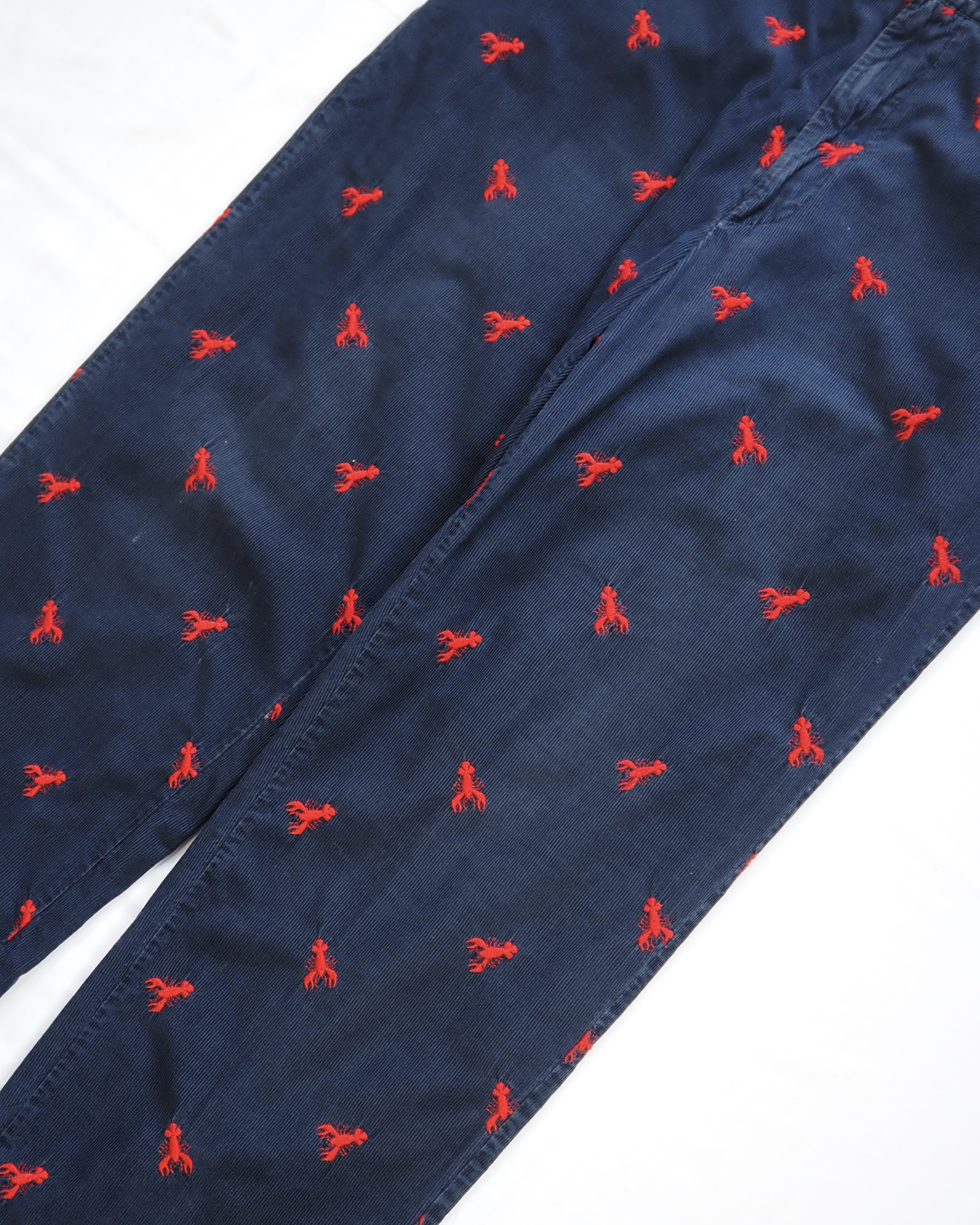 90’s Ralph Lauren コーデュロイパンツ 約33×30 総柄 ロブスター の画像 7