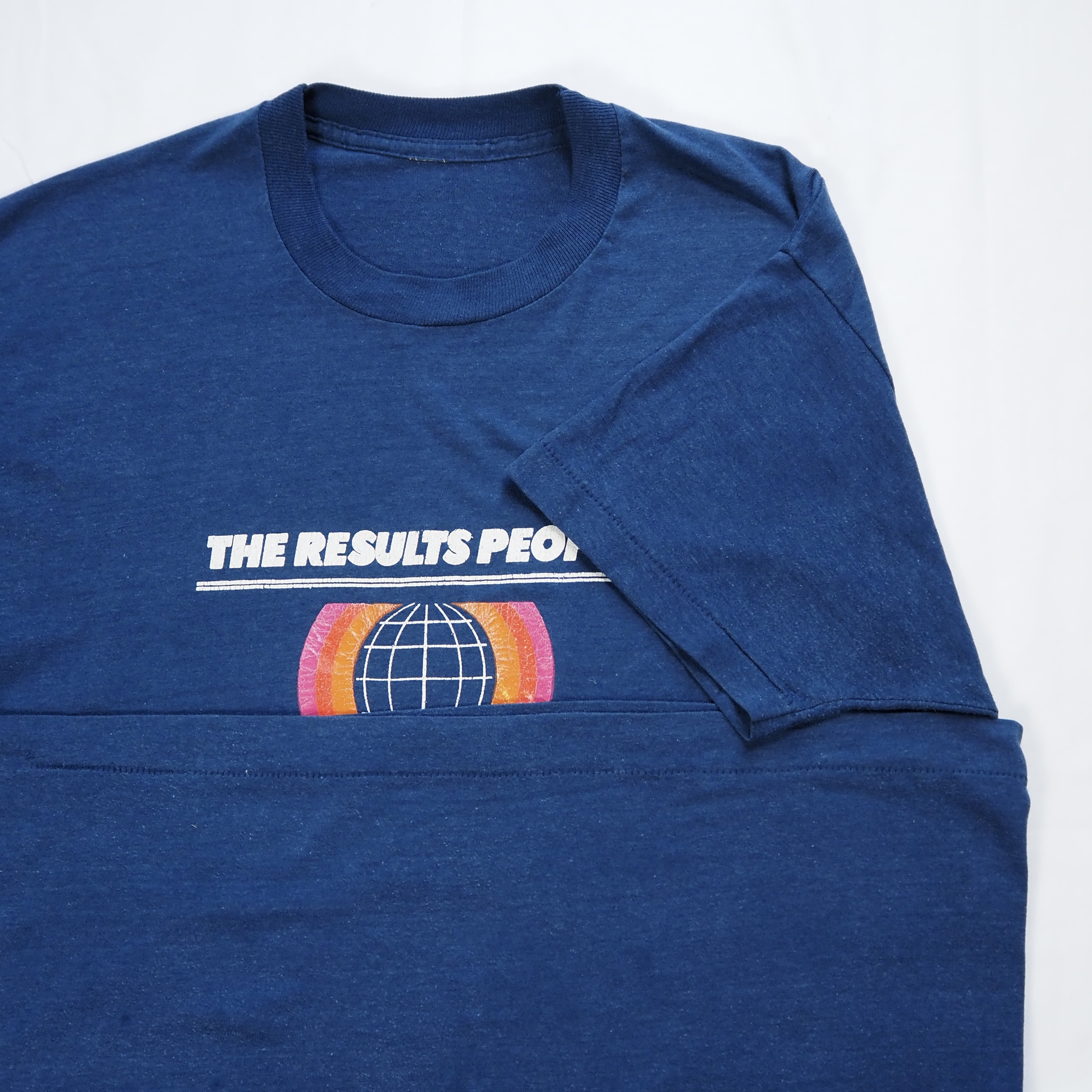 90’s プリントTシャツ ネイビー Mサイズ程度 シングルステッチ の画像 8