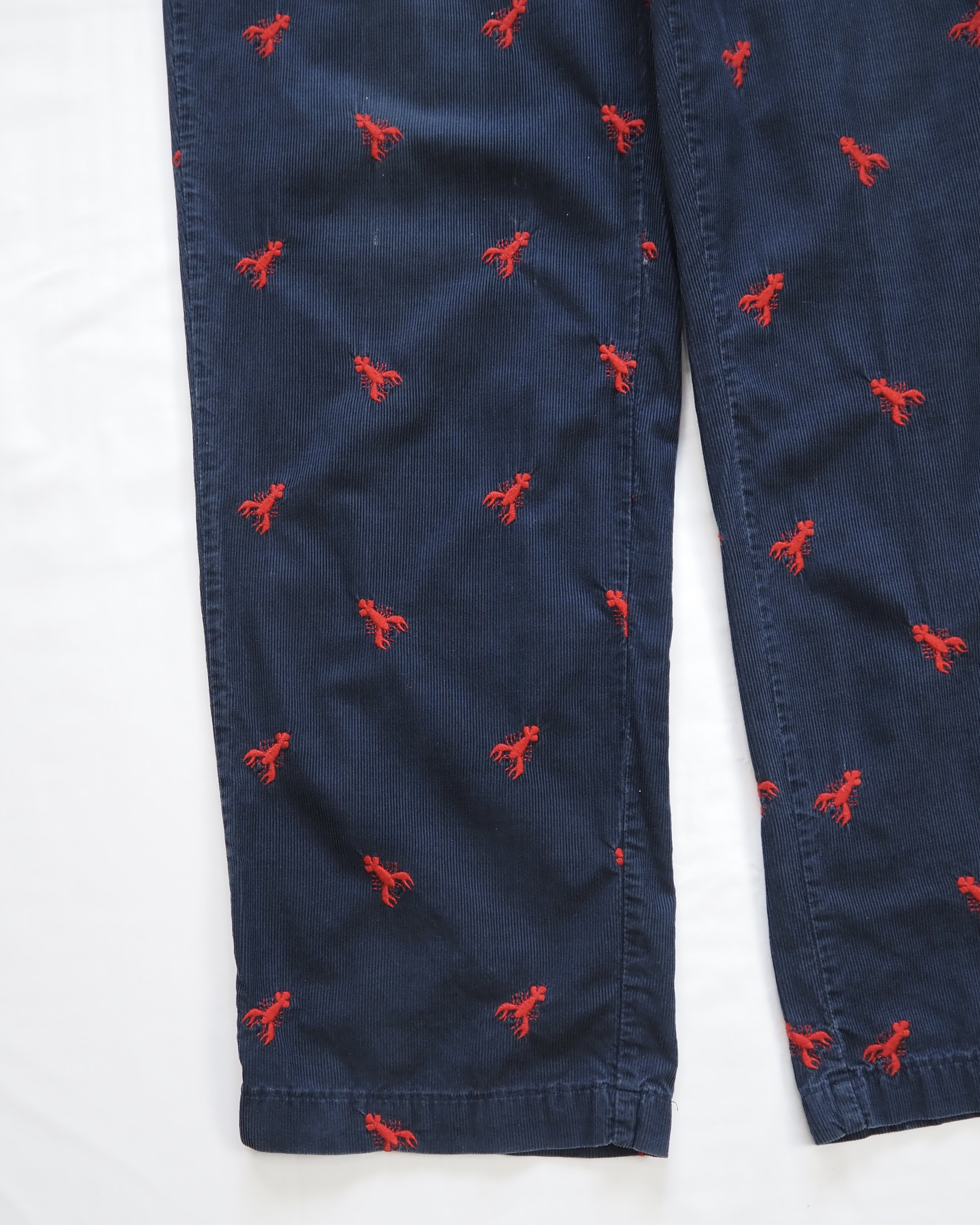 90’s Ralph Lauren コーデュロイパンツ 約33×30 総柄 ロブスター の画像 9