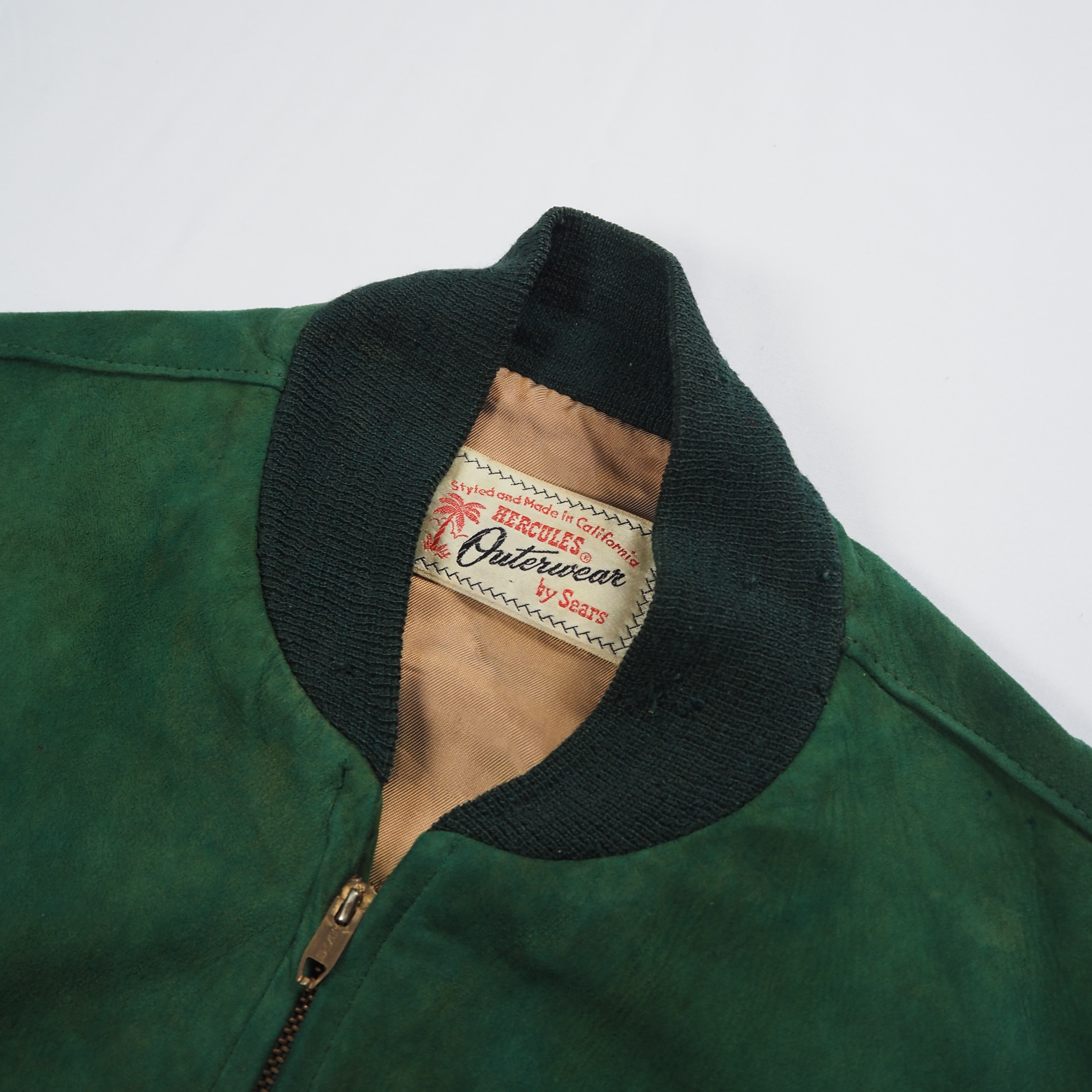 【9/23 20:00入荷】50's Sears スエードジャケット グリーン の画像 9