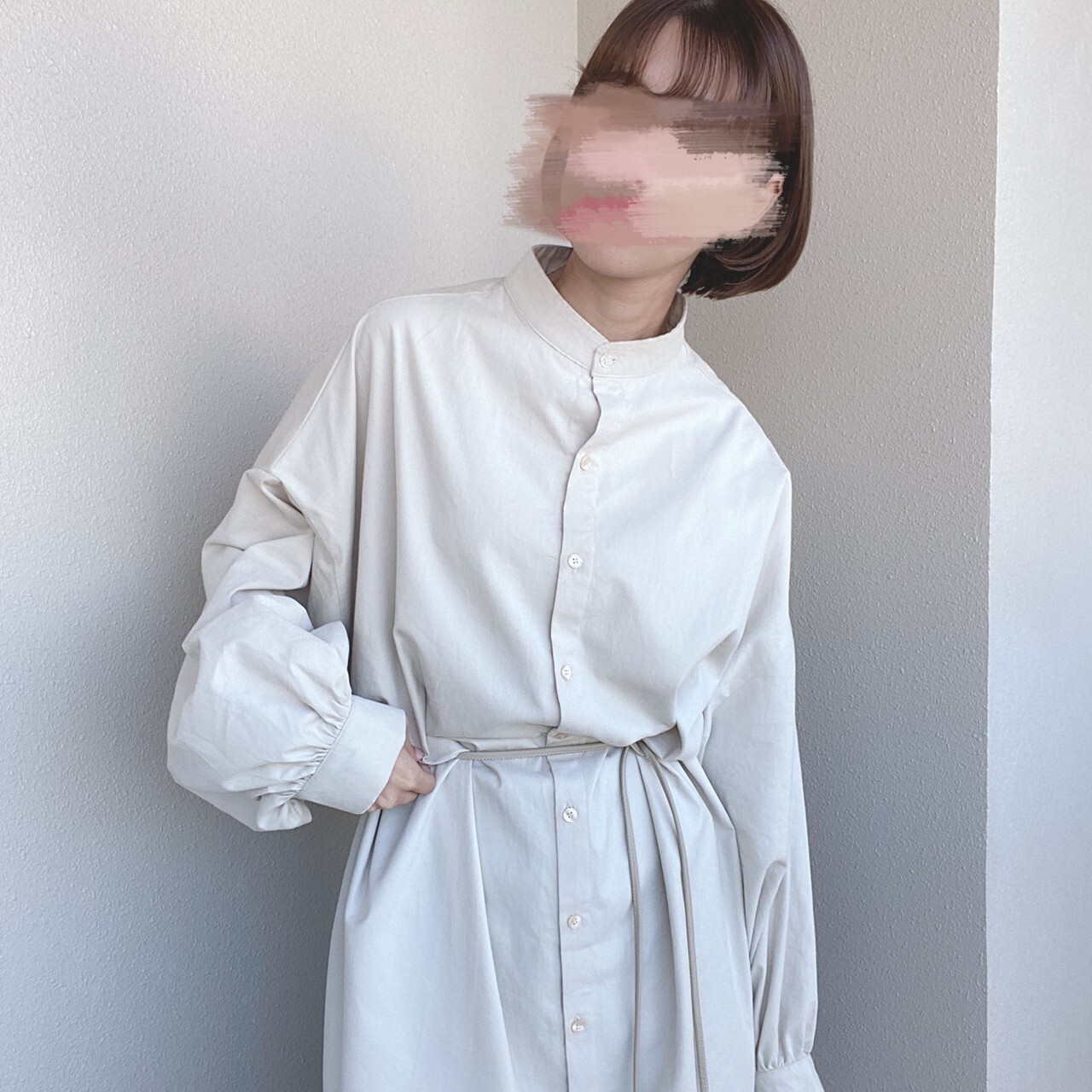 Melオリジナルシャツワンピと紐ベルトセット 受注販売11月中旬から下旬お届け予定 Melofficial