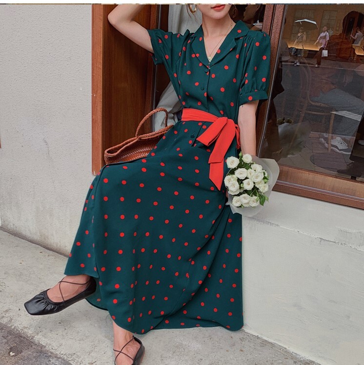 ドットレトロワンピース 042 Hakofugu