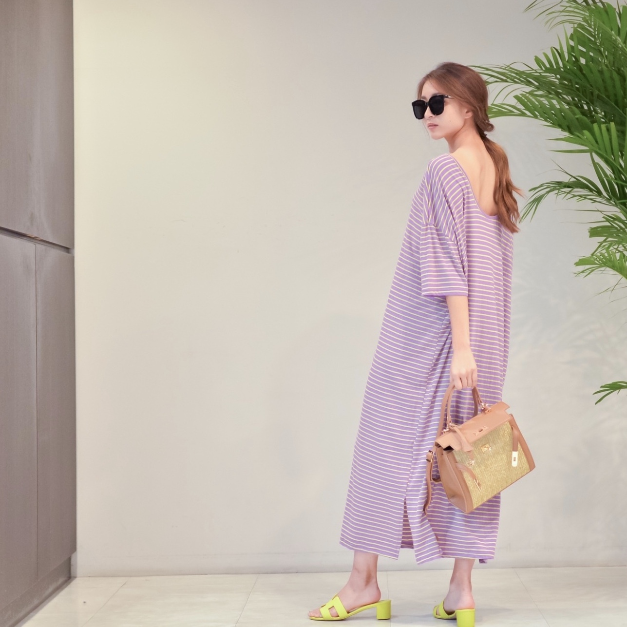 ボーダーバックシャンワンピース Pp Life In Nina