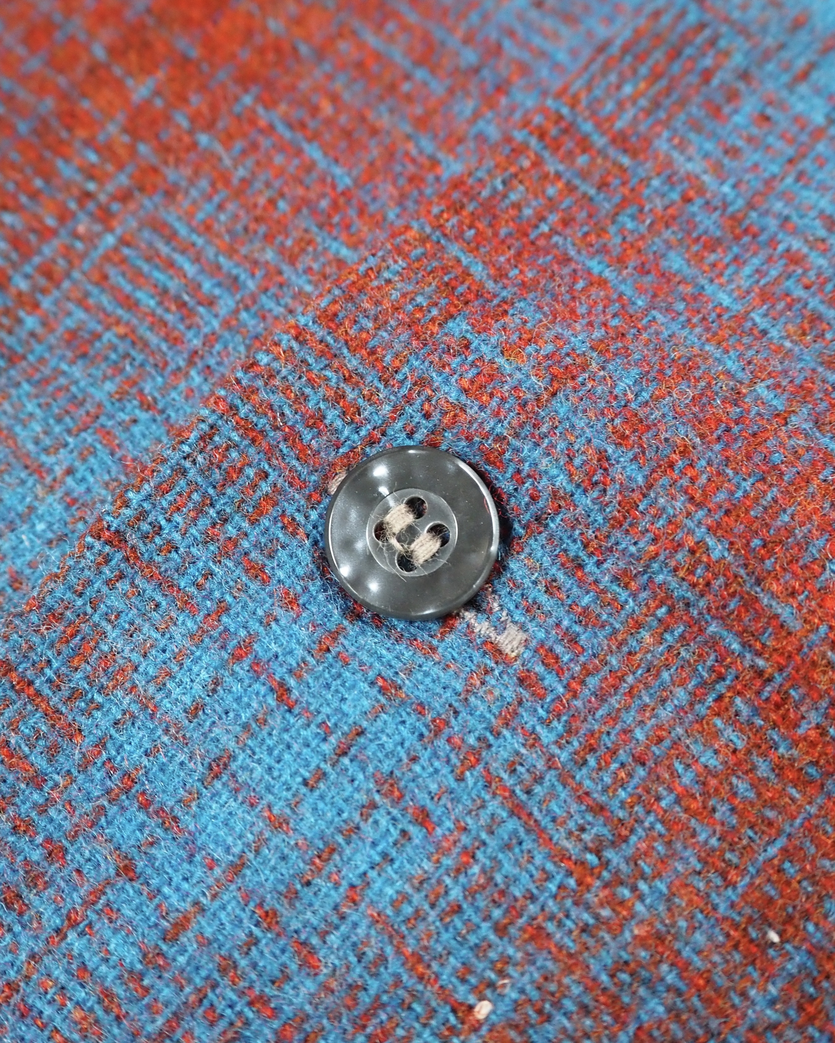 【VCM入荷】70’s Towncraft ウールシャツ レッド×ブルー オンブレ の画像 9