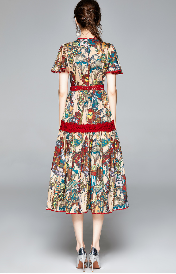総柄 夏物 秋物 ワンピース 衣装 パーティー Ladies Summer Autumn One Piece Luxury Antoinette