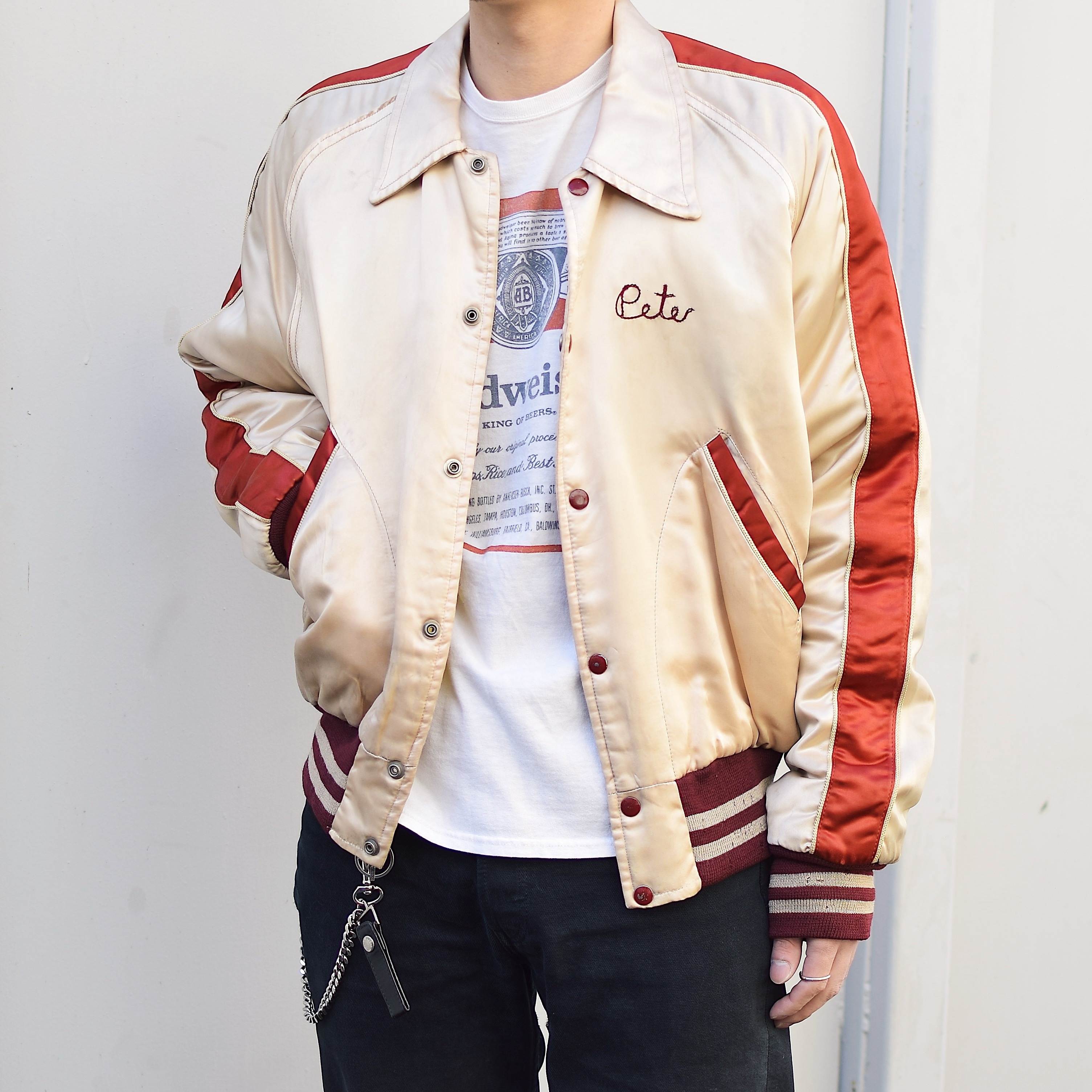 Vintage 50〜60's【BETA SPORTING GDS. MFG. CORP】"Equinunk" Satin Carclub Jacket の画像 3