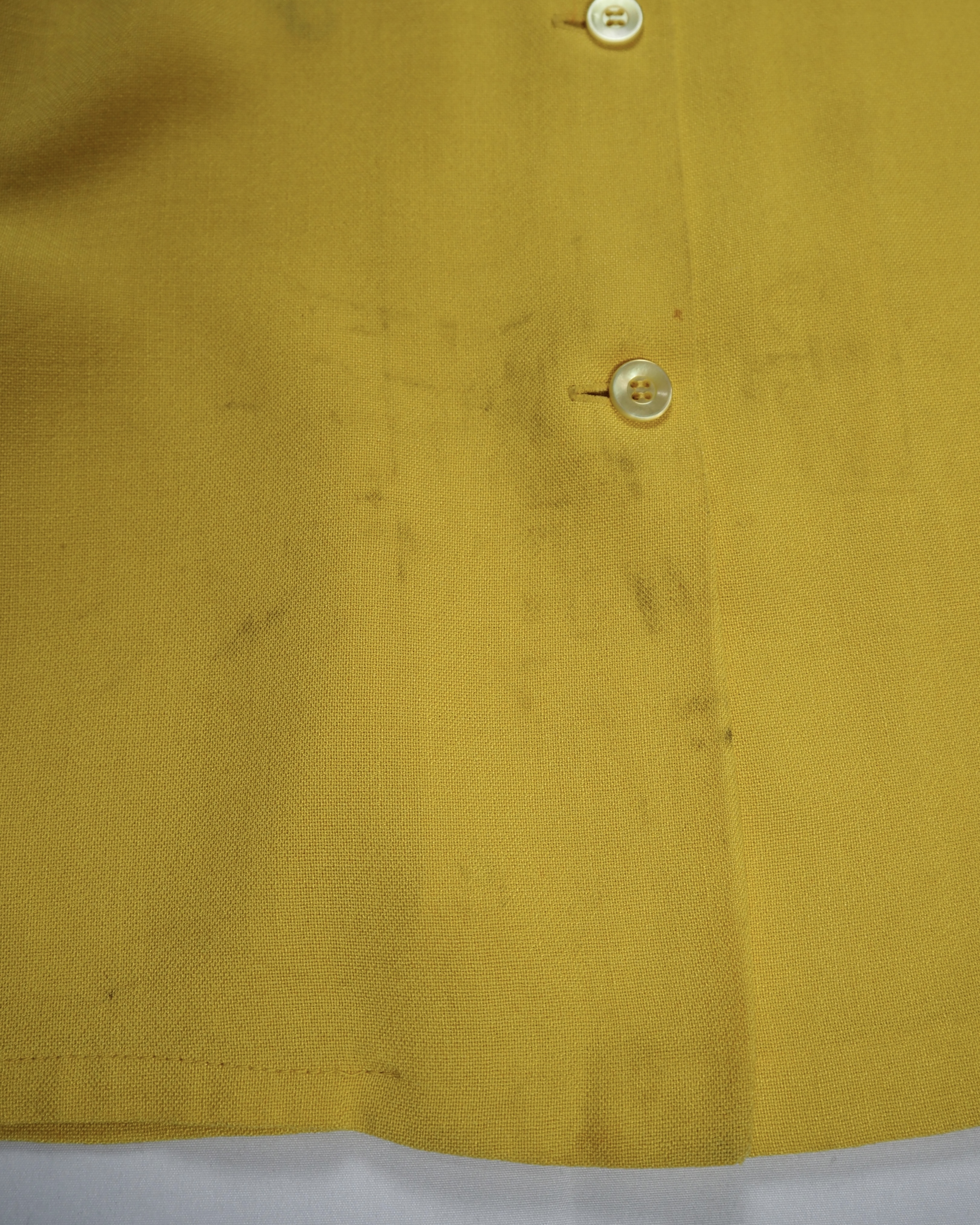 60’s レーヨンボーリングシャツ イエロー×パープル 鹿 の画像 14