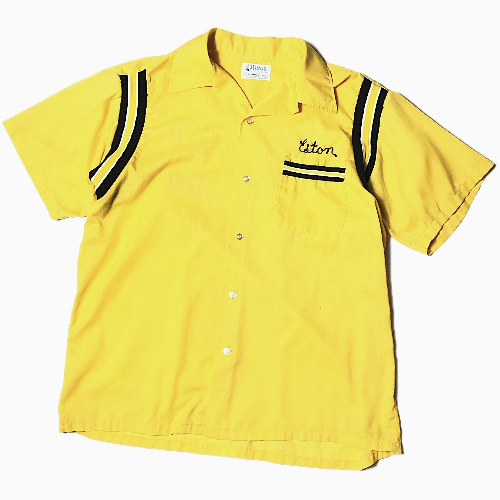 Vintage 70's【Hilton】"Skips T.V. & Appliance" Bowling Shirt の画像 2