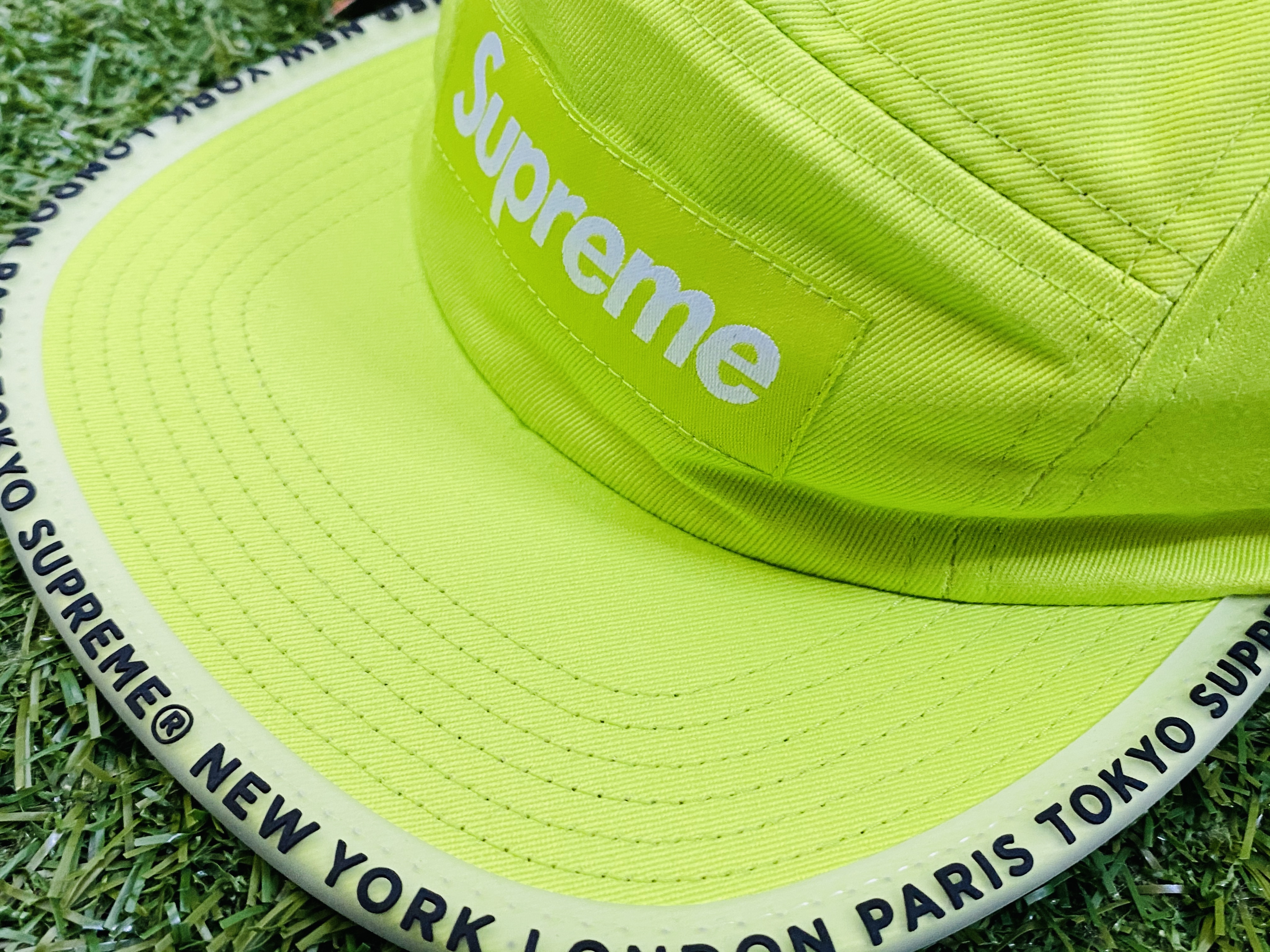 supreme worldwide visor tape camp cap