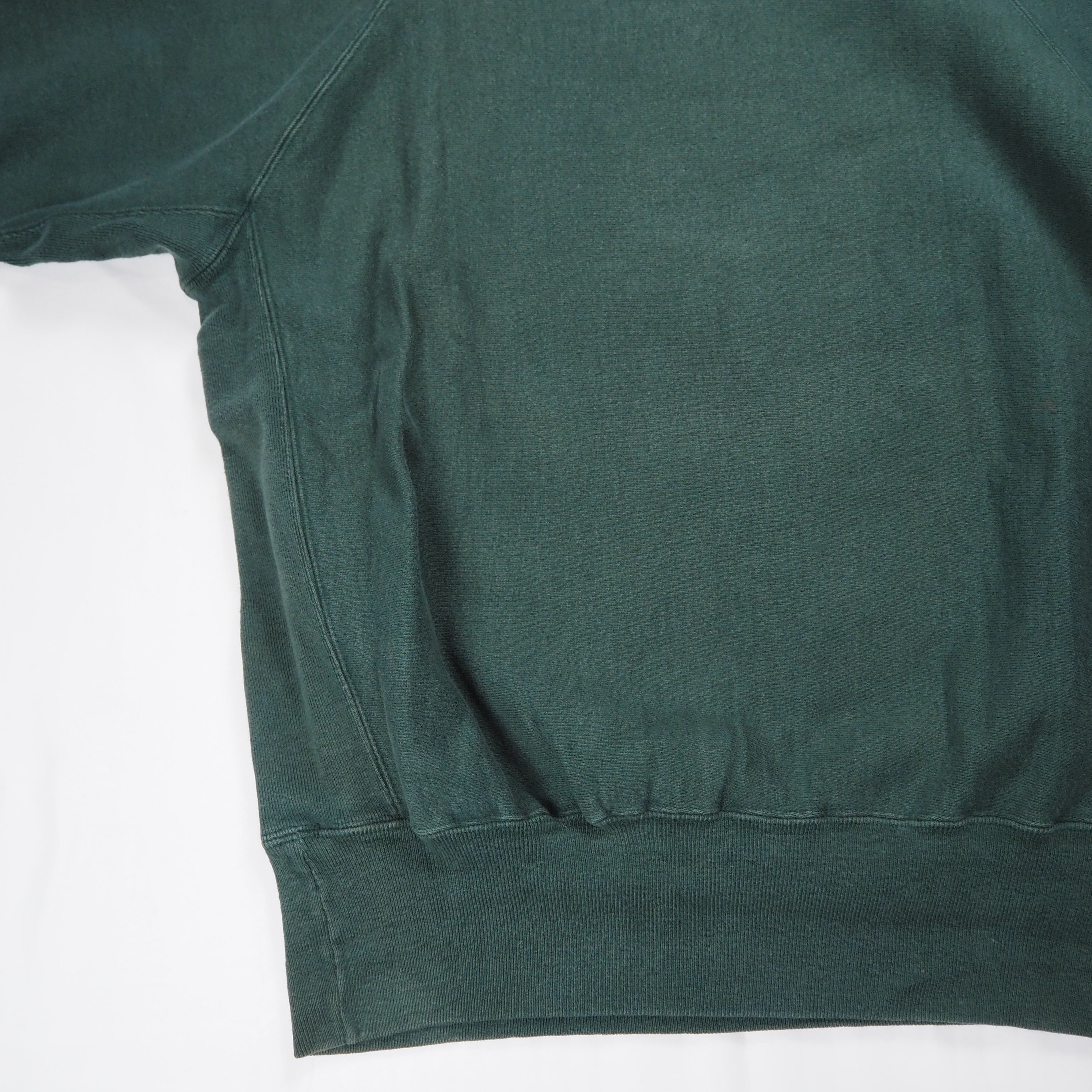【9/23 20:00入荷】90's Champion リバースウィーブ モックネック XL グリーン の画像 13