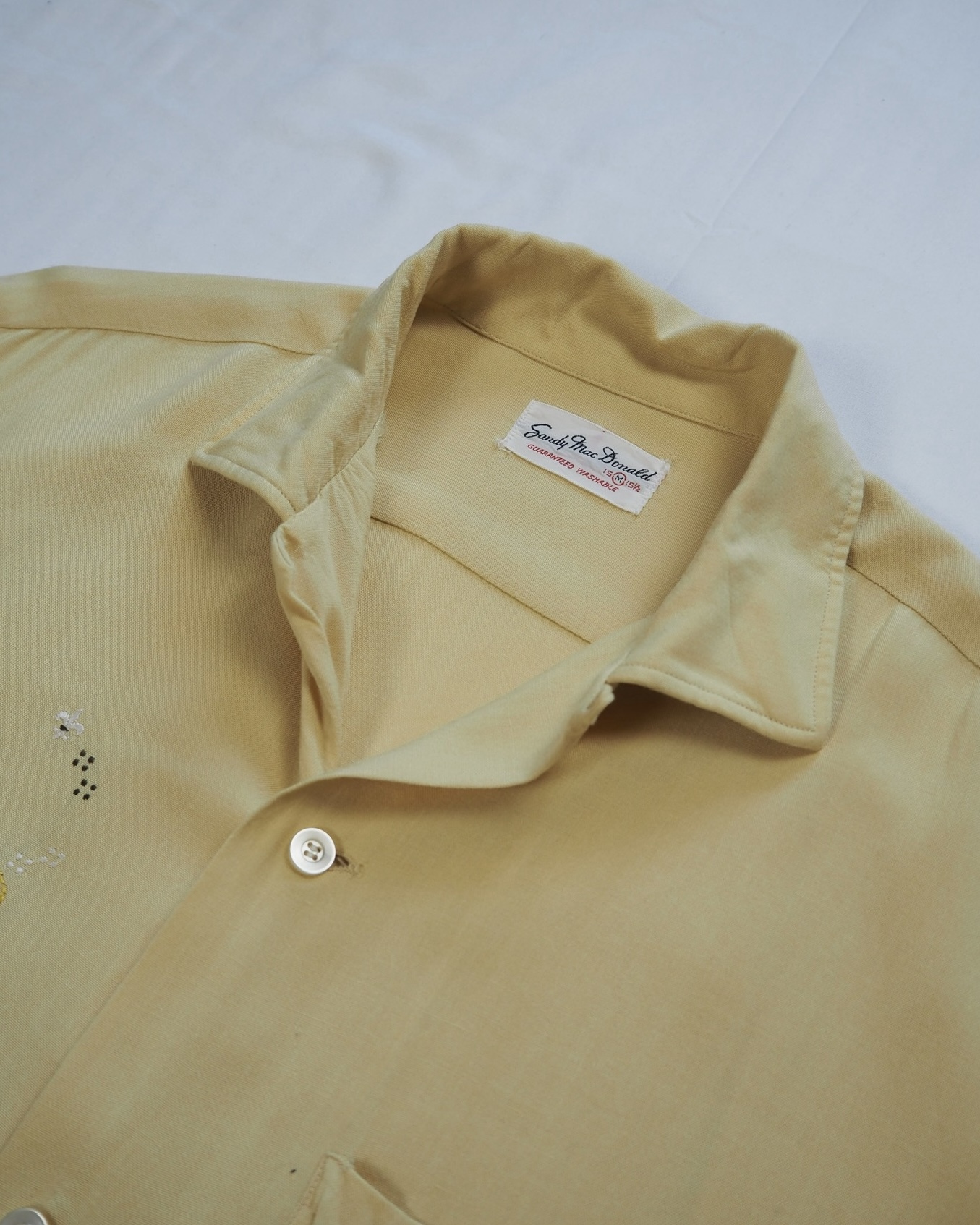 60’s レーヨンシャツ イエロー Mサイズ の画像 6