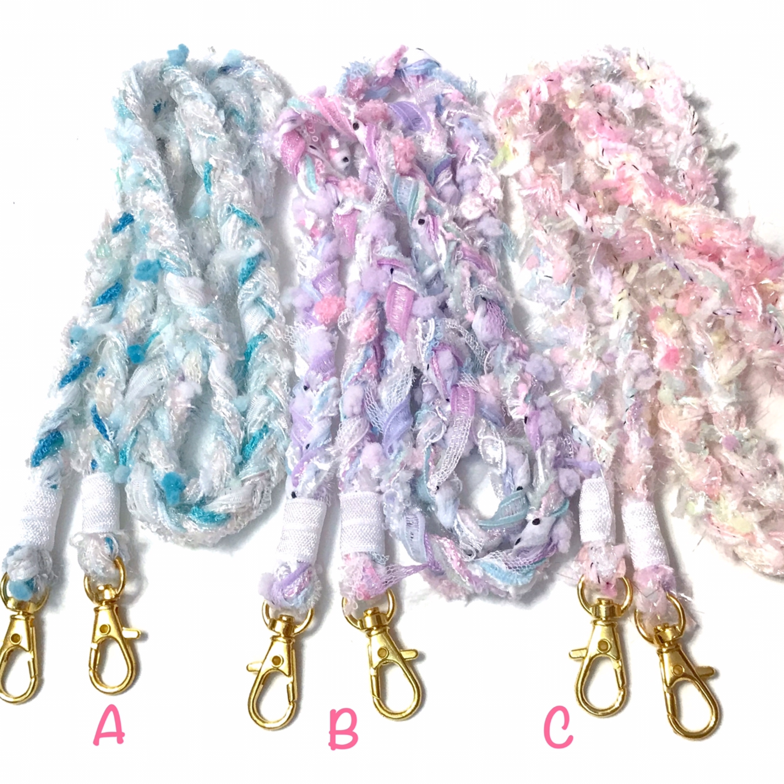 ファンシーヤーンのショルダーひも Girly H ファンシーヤーンのショルダーひも Girly H