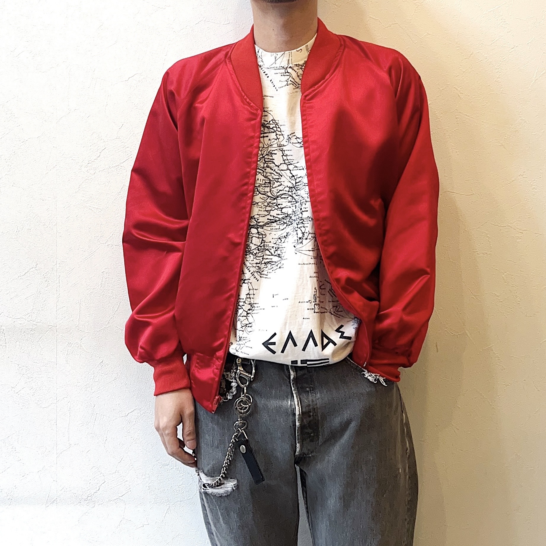 Vintage 70〜80's "Oh Boy! Big Boy" Satin Jacket の画像 4