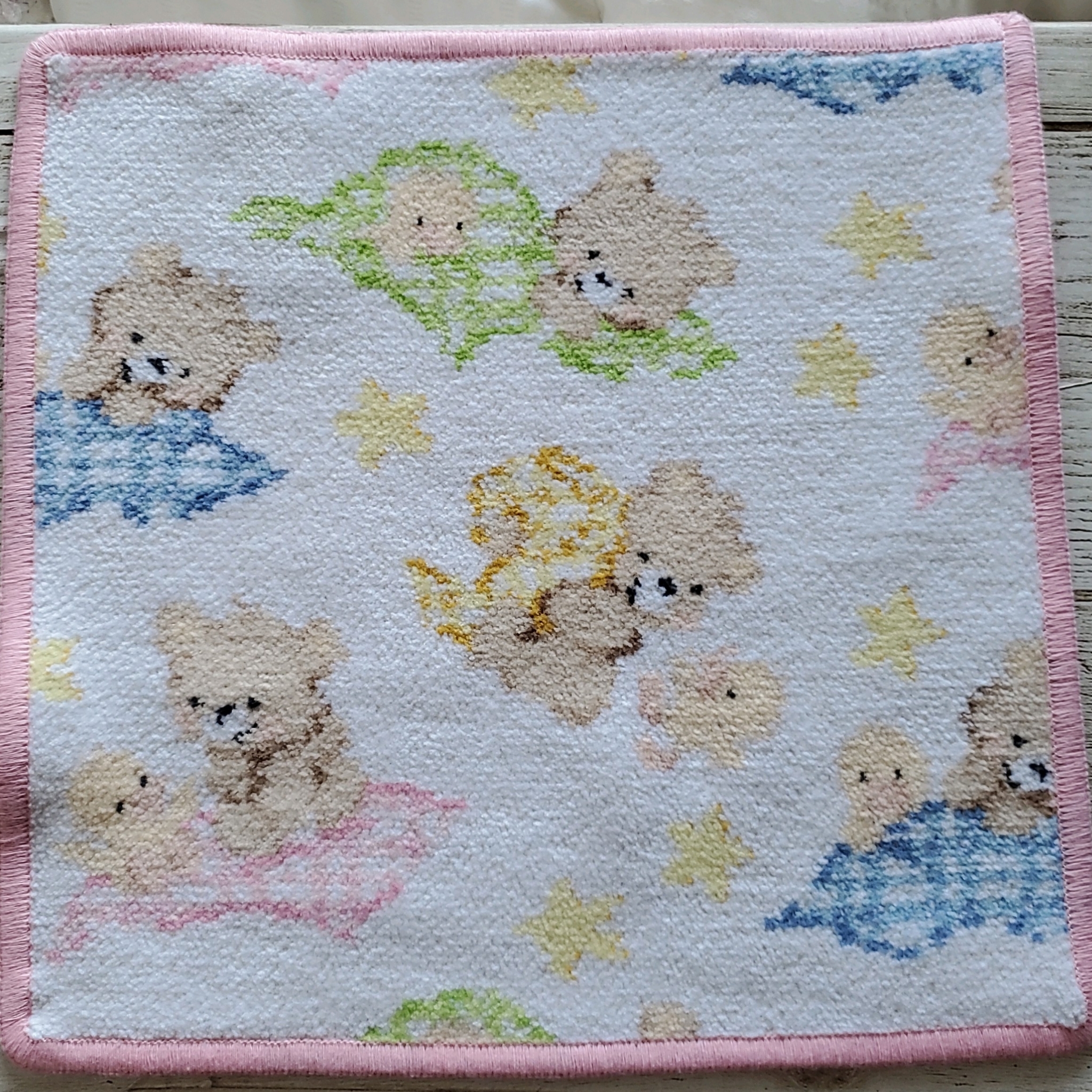 フェイラーハンカチ24 5 くまピンク Atelierparu