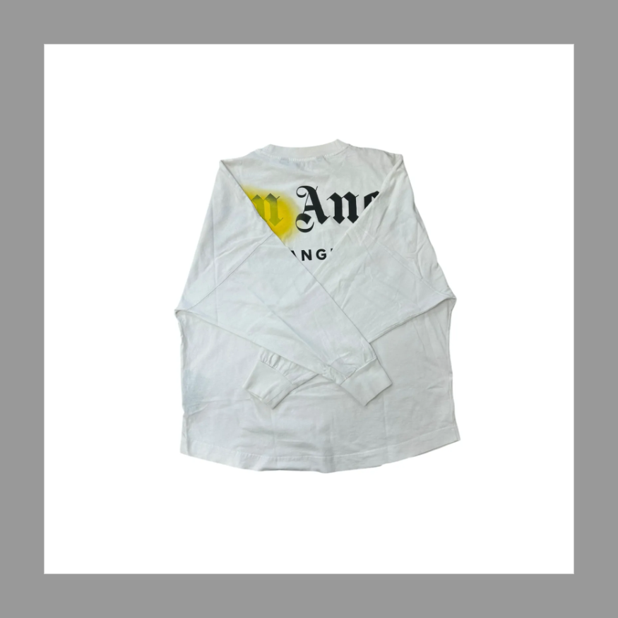 【値下げ中‬】 LA SPRAYED LOGOTEE L/S ロゴプリントスプレー クルーネック ロングスリーブ Tシャツ ホワイト S の画像 2