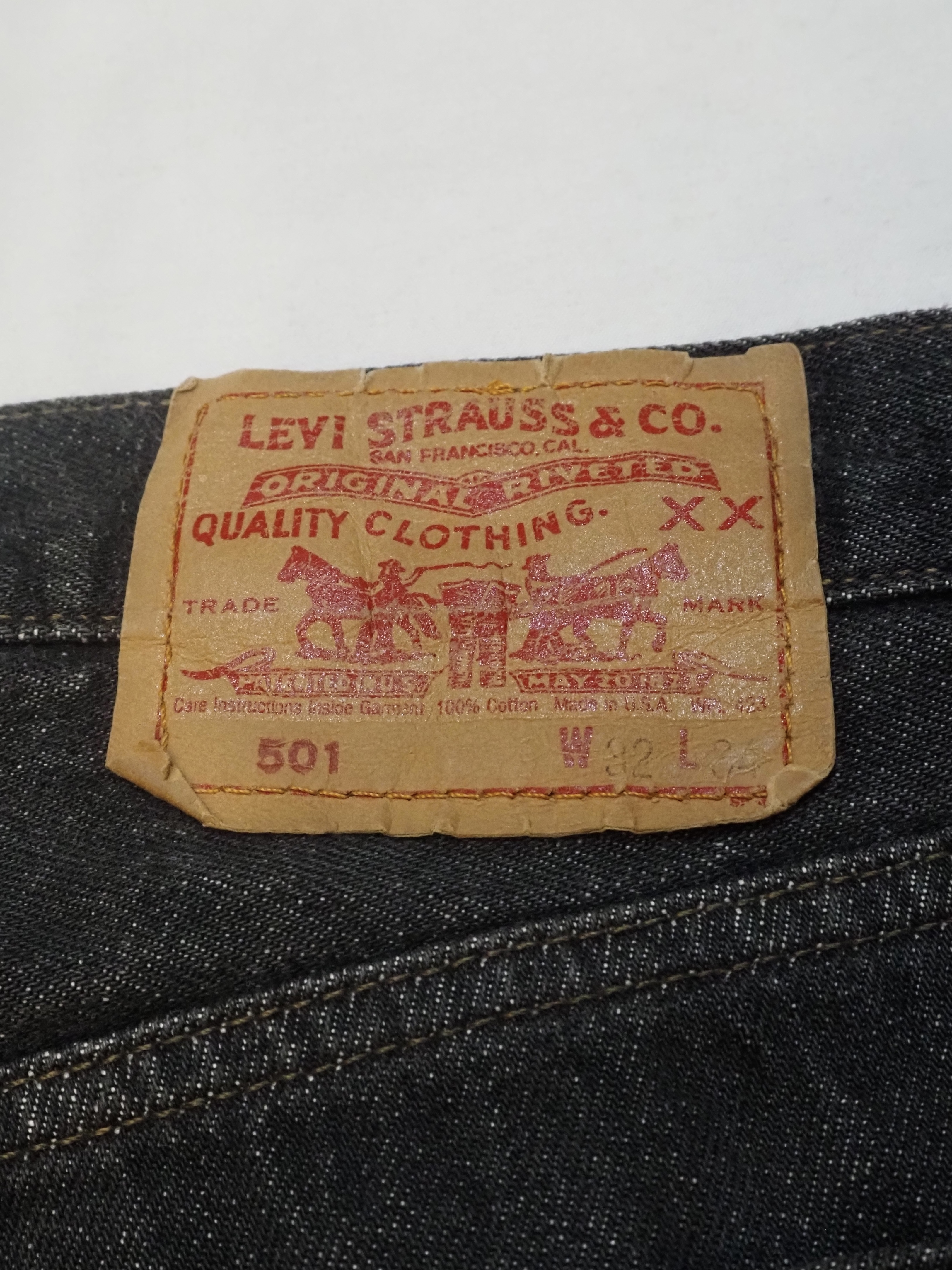 90’s Levi’s 501 Black Denim 32×34 “先染め" の画像 17