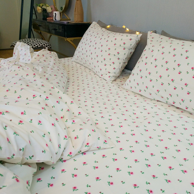 ピンクローズピローカバーc0197 Chery