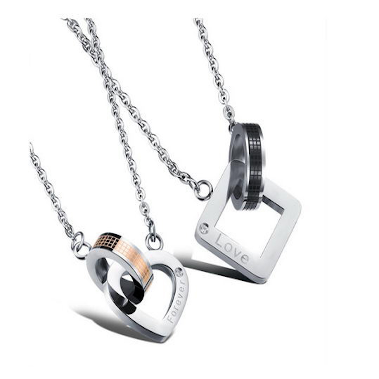 ペアアクセサリー工房 2点セット ペアルック ペアネックレス 刻印 Forever Love ステンレス ブラック ゴールド メンズ レディース2点セット ジュエリーポーチ付き お揃いのネックレスやブレスレットなどおしゃれなペア専門店 Peaceya ペアアクセサリー工房 2点セット ペアルック ペアネックレス 刻印 Forever Love ステンレス ブラック ゴールド メンズ レディース2点セット ジュエリーポーチ付き お揃いのネックレスやブレスレットなどおしゃれなペア専門店 Peaceya
