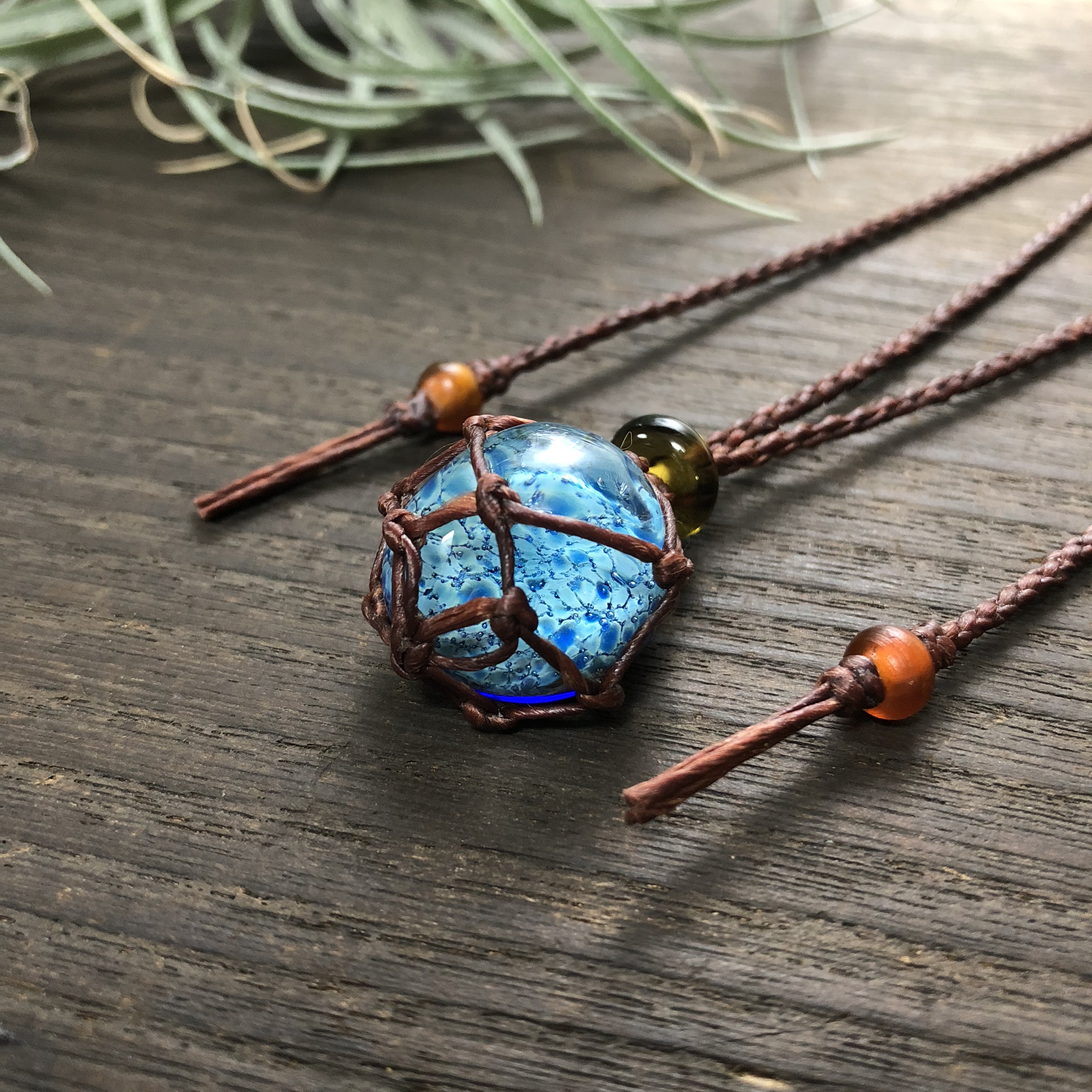 オリジナル蜻蛉玉ネックレス Umi オリジナル蜻蛉玉アクセサリー Dragonfreiheit