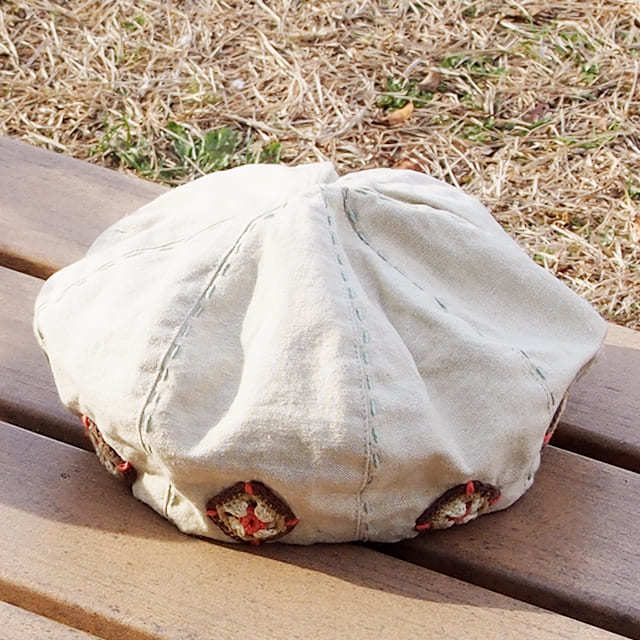 かぎ針編みモチーフ ベレー帽 18s 006 Hammock