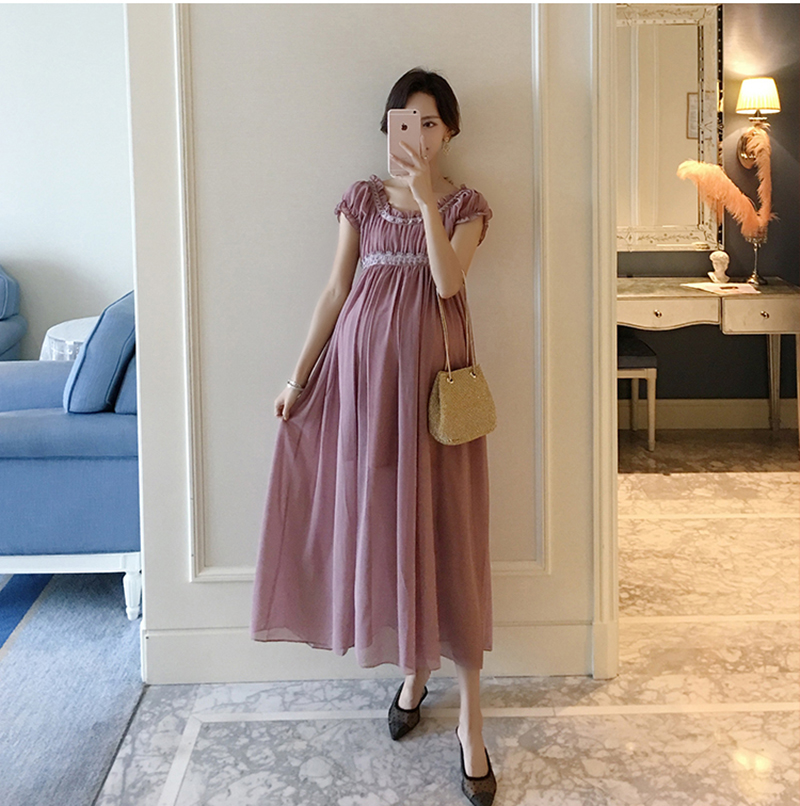 人気のファッショントレンド 新鮮なマタニティ ロング ワンピース