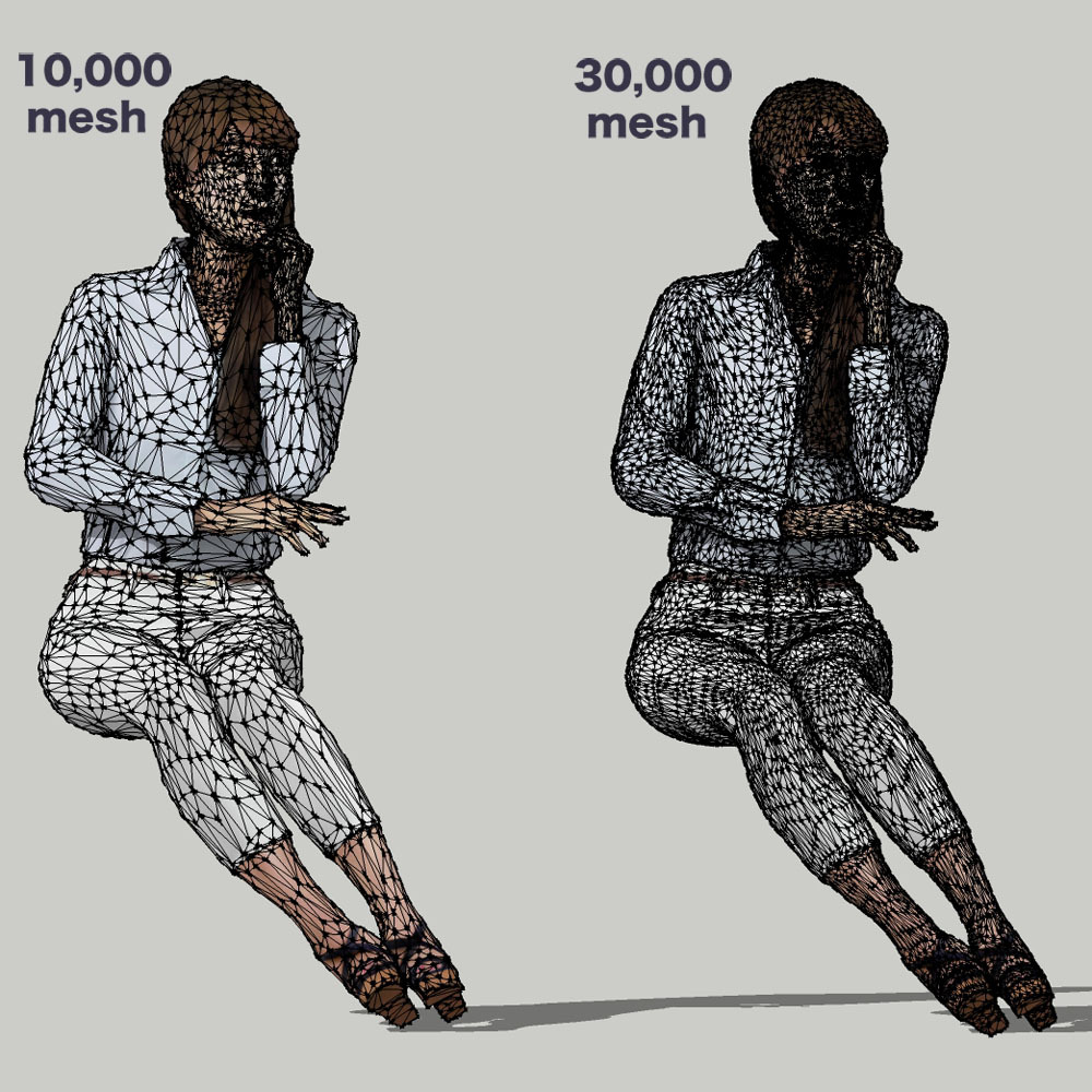 SketchUp素材 3D人物モデル ( Posed ) 009_Rika - 画像3