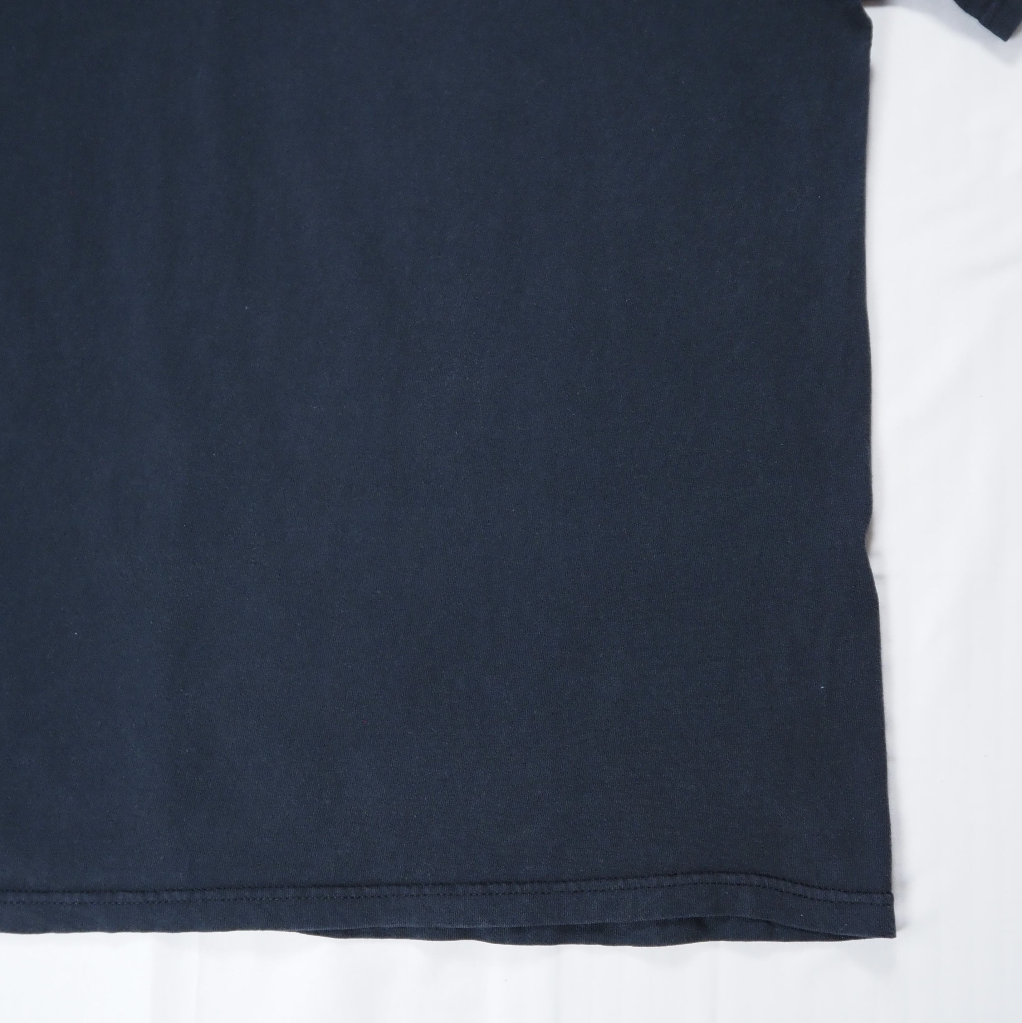 90’s-00’s NIKE フロッキープリントロゴTシャツ ネイビー Lサイズ の画像 14