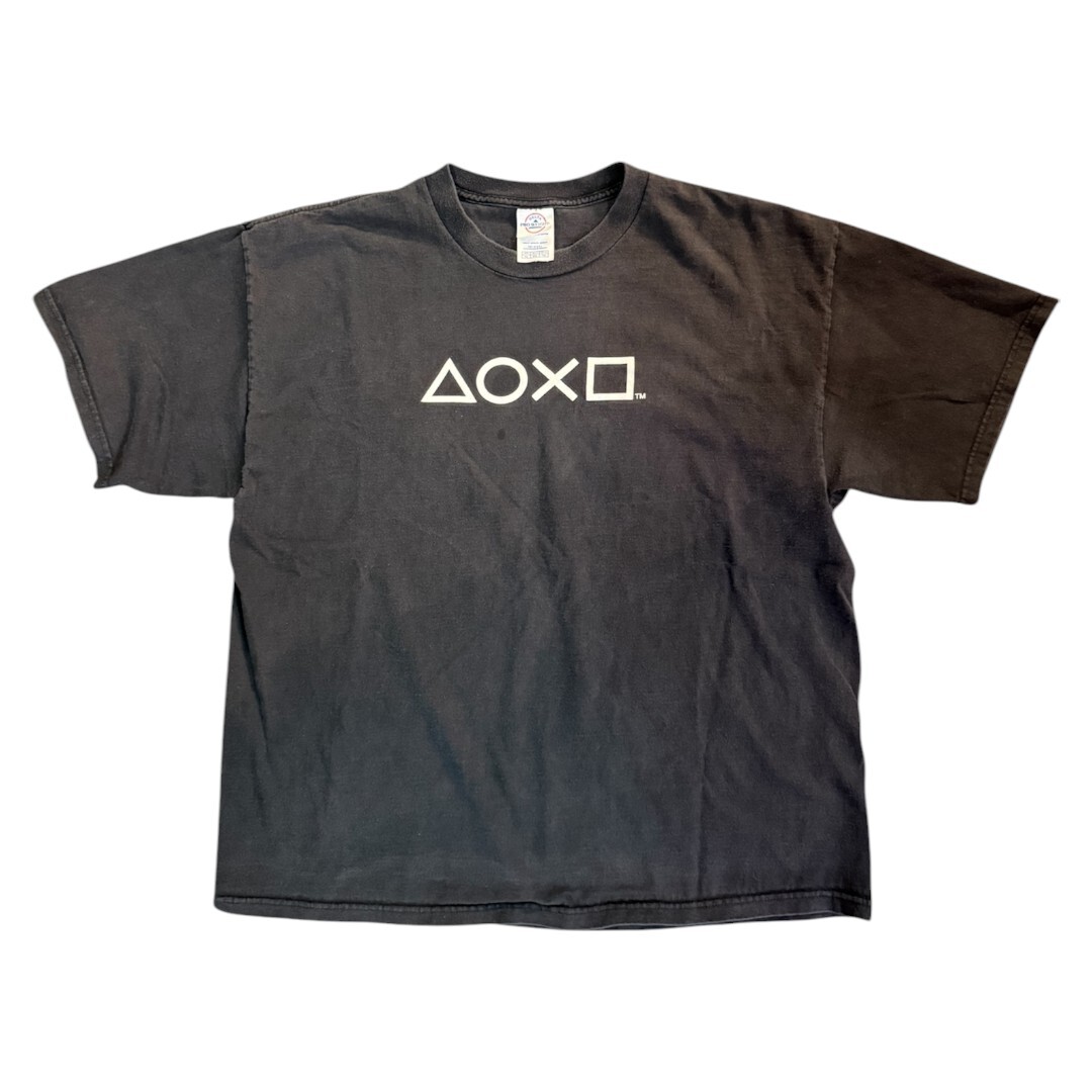 【PlayStation】プレイステーション 90’s ヴィンテージTシャツ（ブラック） XL