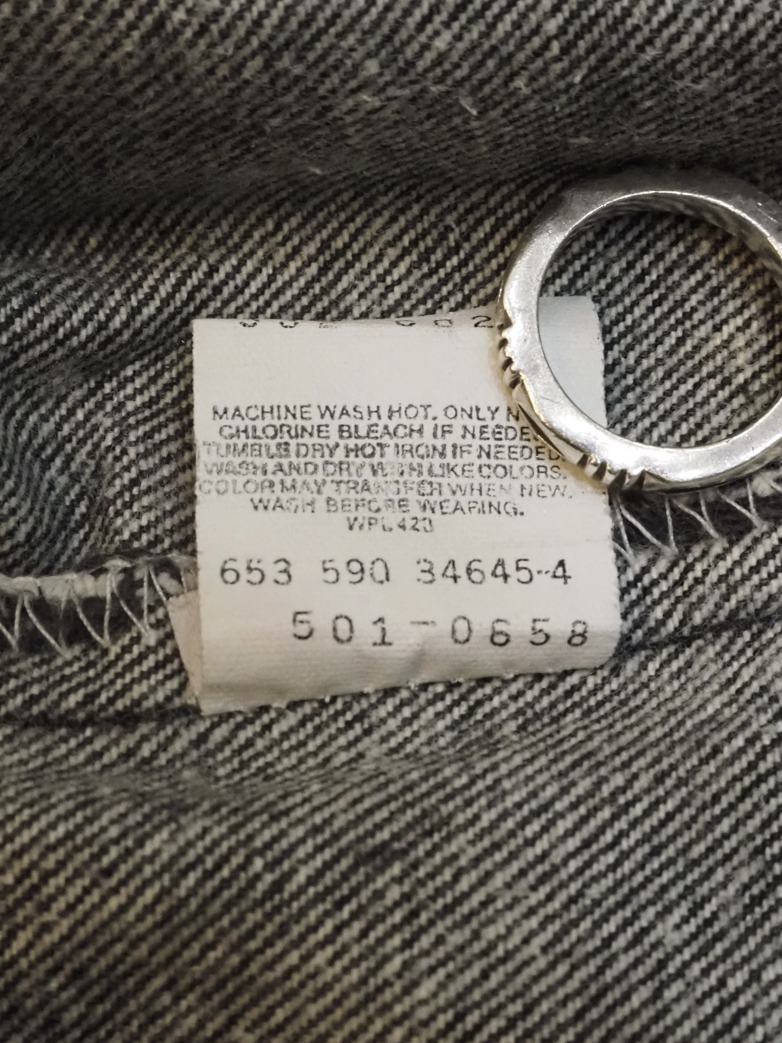90’s Levi’s 501 Black Denim 32×34 “先染め" の画像 11