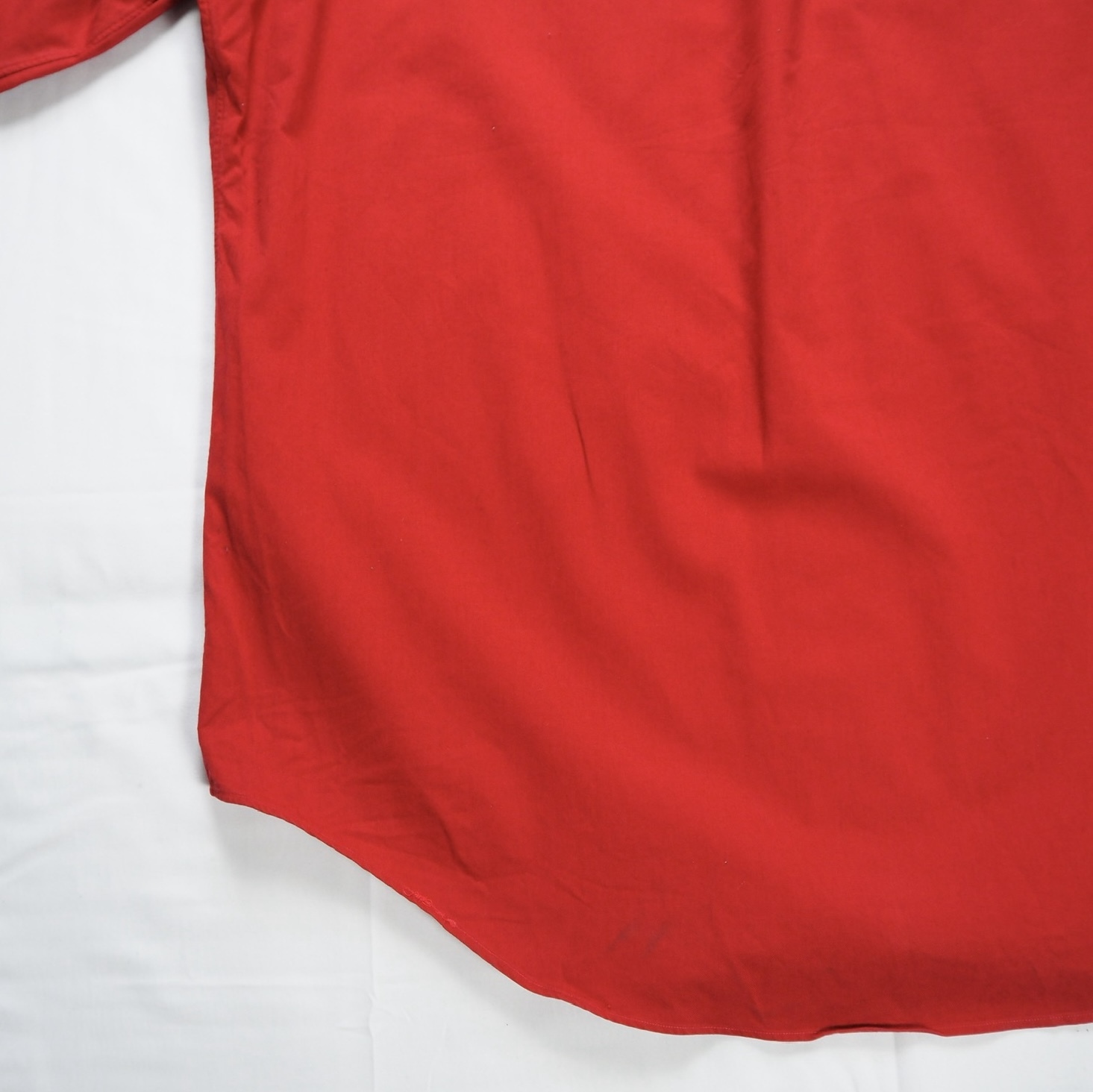 90’s Ralph Lauren Cotton Shirt ワインレッド L の画像 15