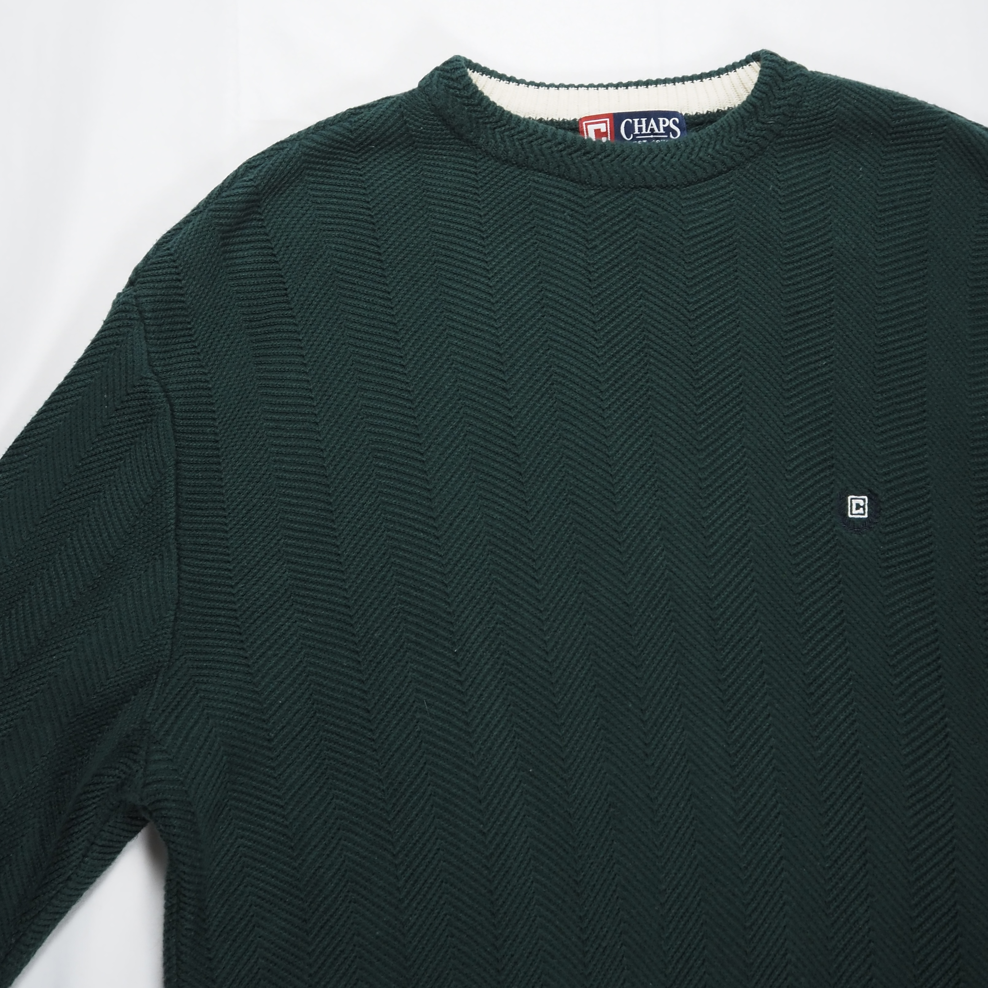 Chaps コットンニット グリーン Lサイズ の画像 3