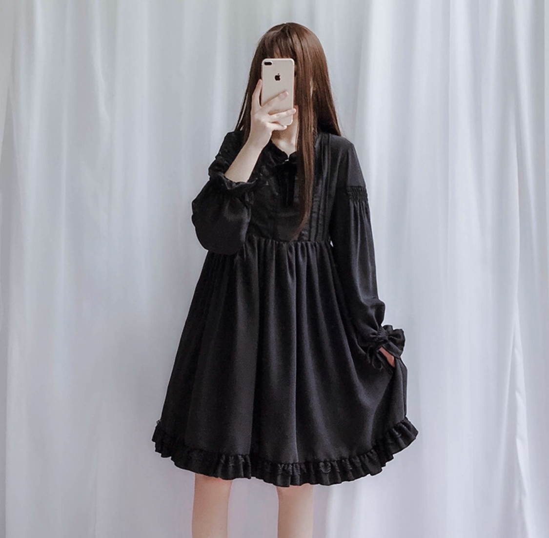 Sale 即納 クラシカル リボンワンピース 2色 Louis Lover