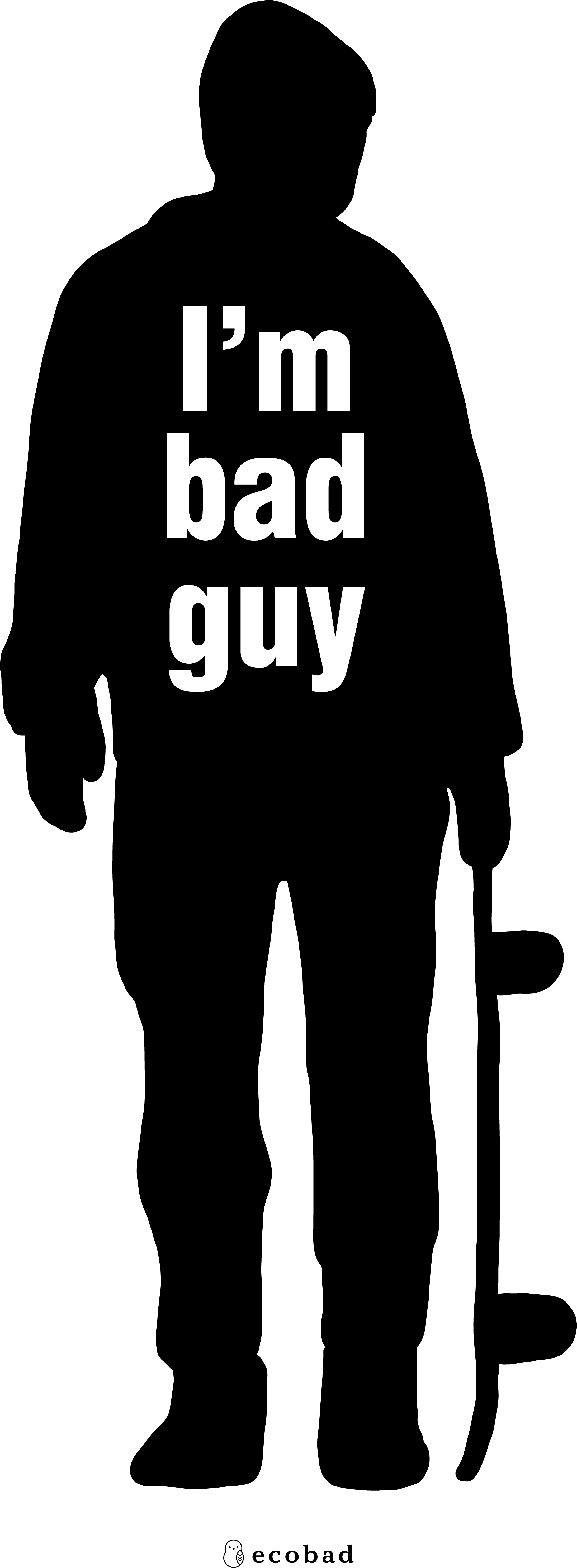 Ecobad ラグランtシャツ Bad Guy グラフィックファッションアイテム専門店ecobad エコバド