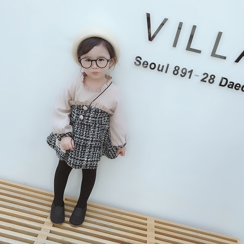 即納 ツイード裏起毛ワンピース 100cm Fr219 Frayse フレイズ ベビー キッズ服のセレクトショップ