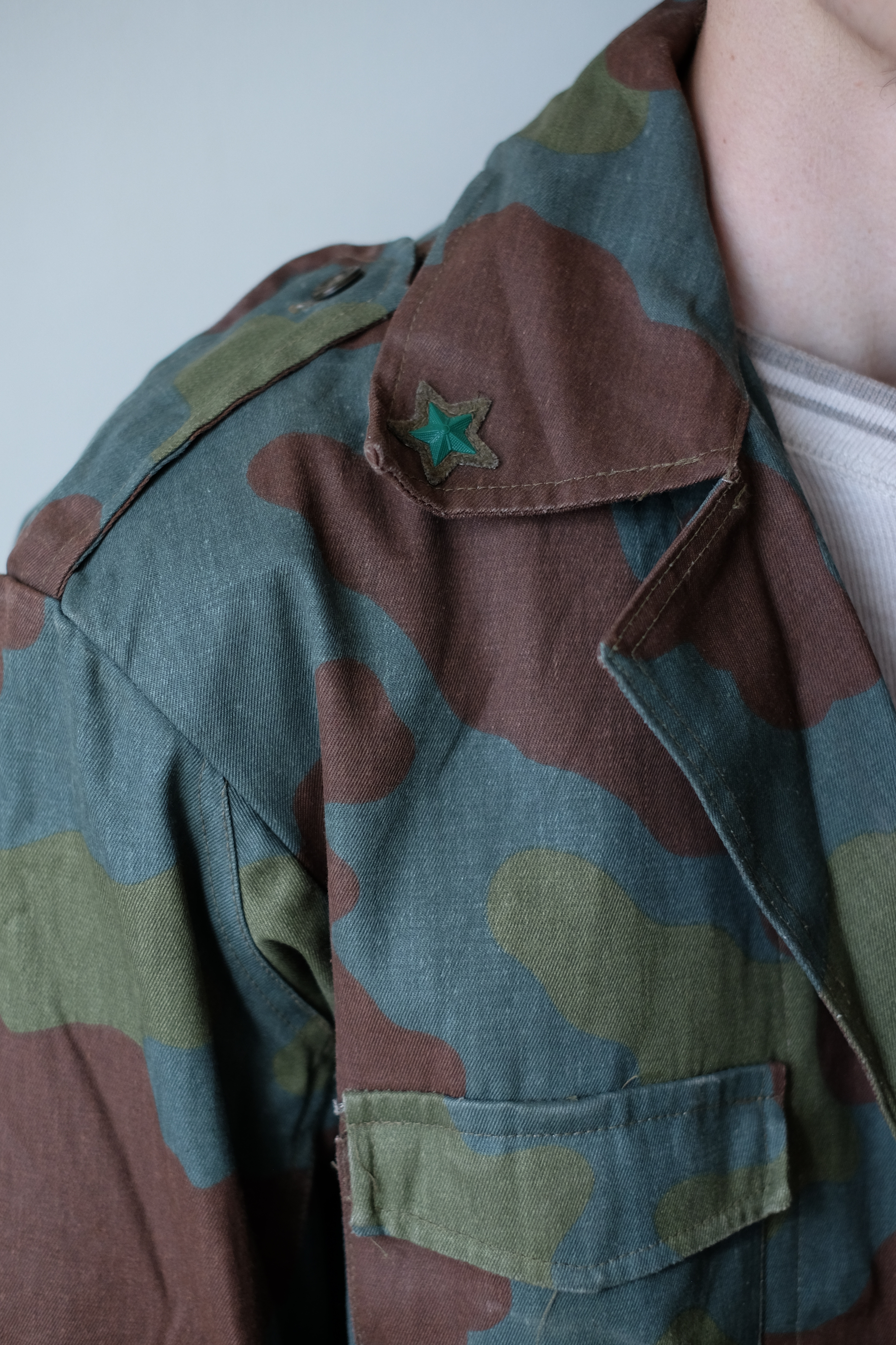Italian military san marco camo field jacket “one wash” の画像 3