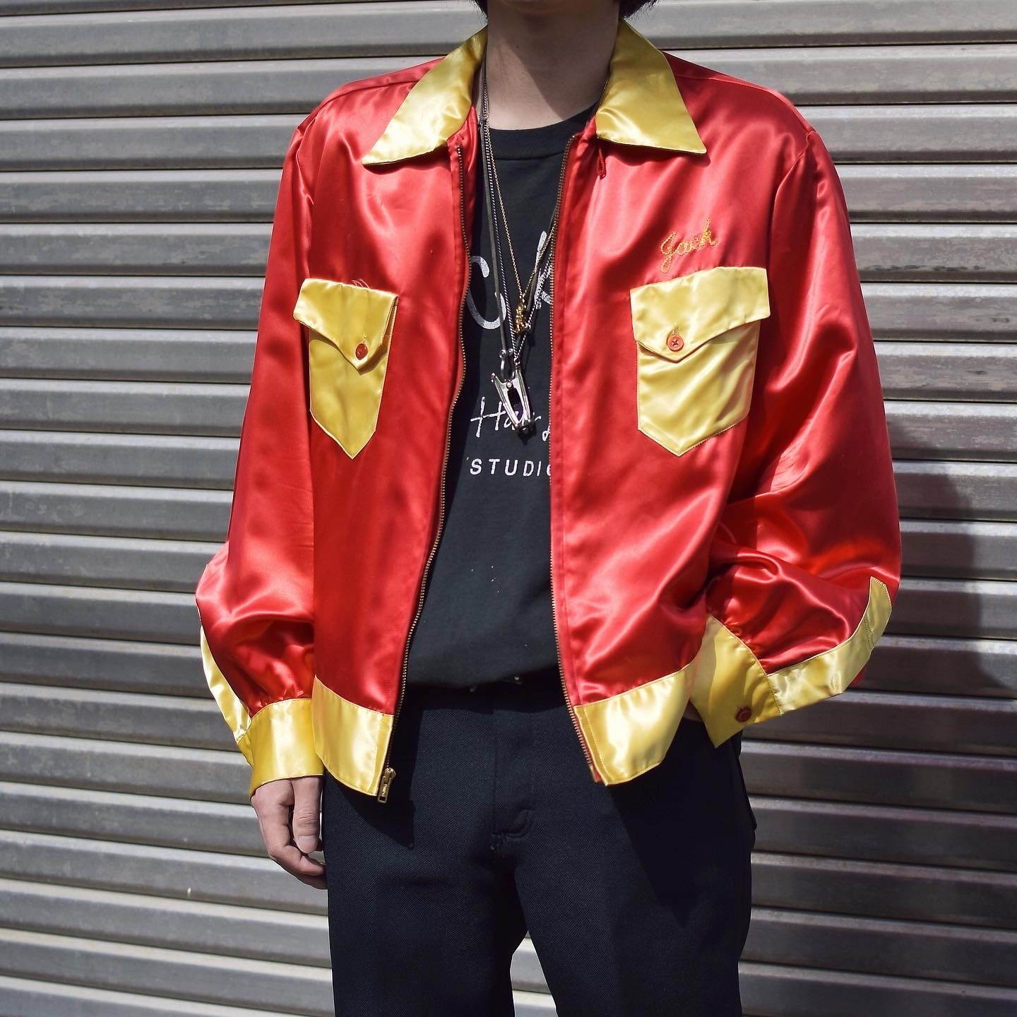Vintage 50's【Bowler's】"Shrine Club" Satin Jacket の画像 3