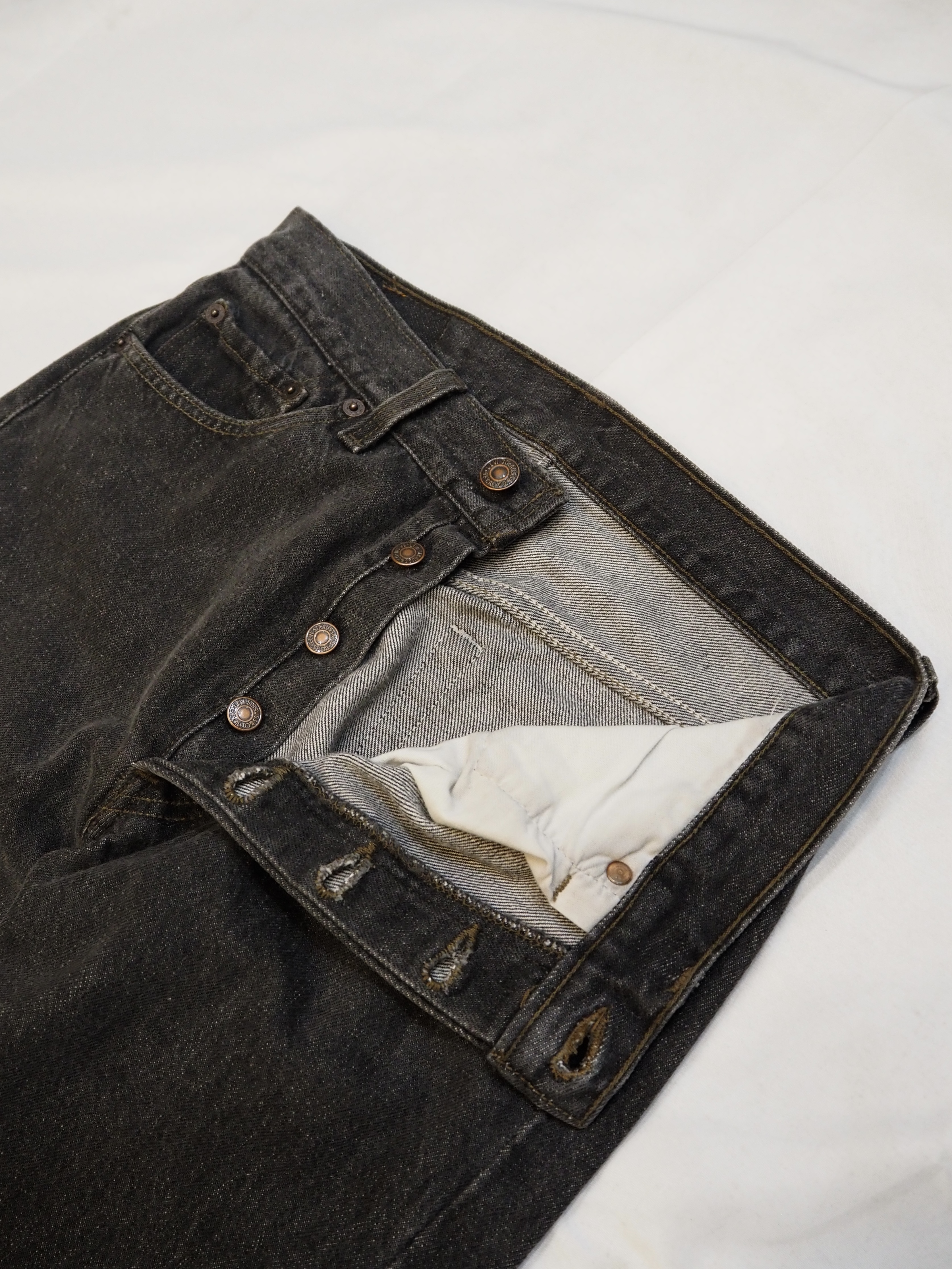 90’s Levi’s 501 Black Denim 29×30 “先染め" の画像 8