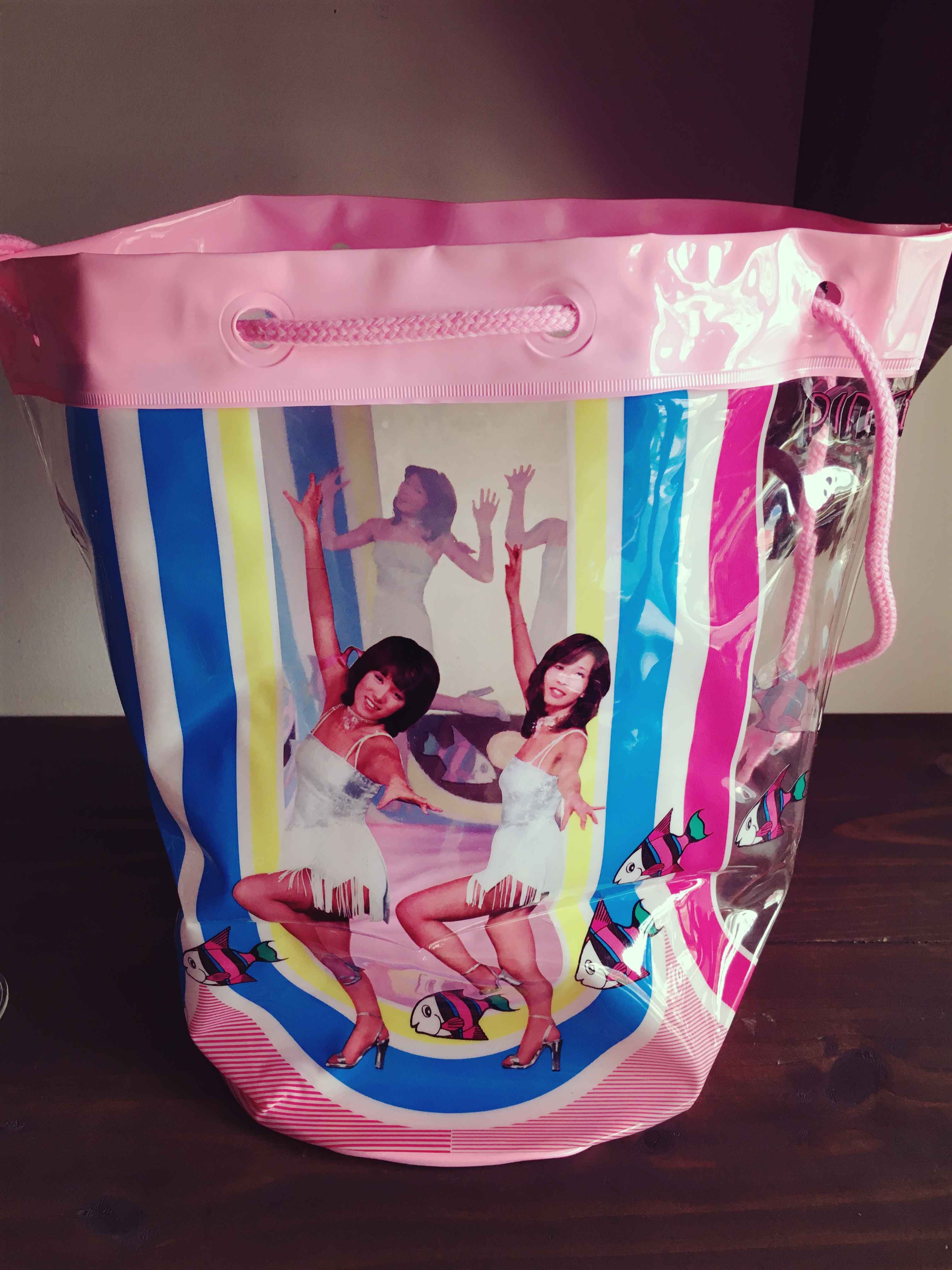 昭和レトロ ピンクレディ ビニールバッグ Dou Dou
